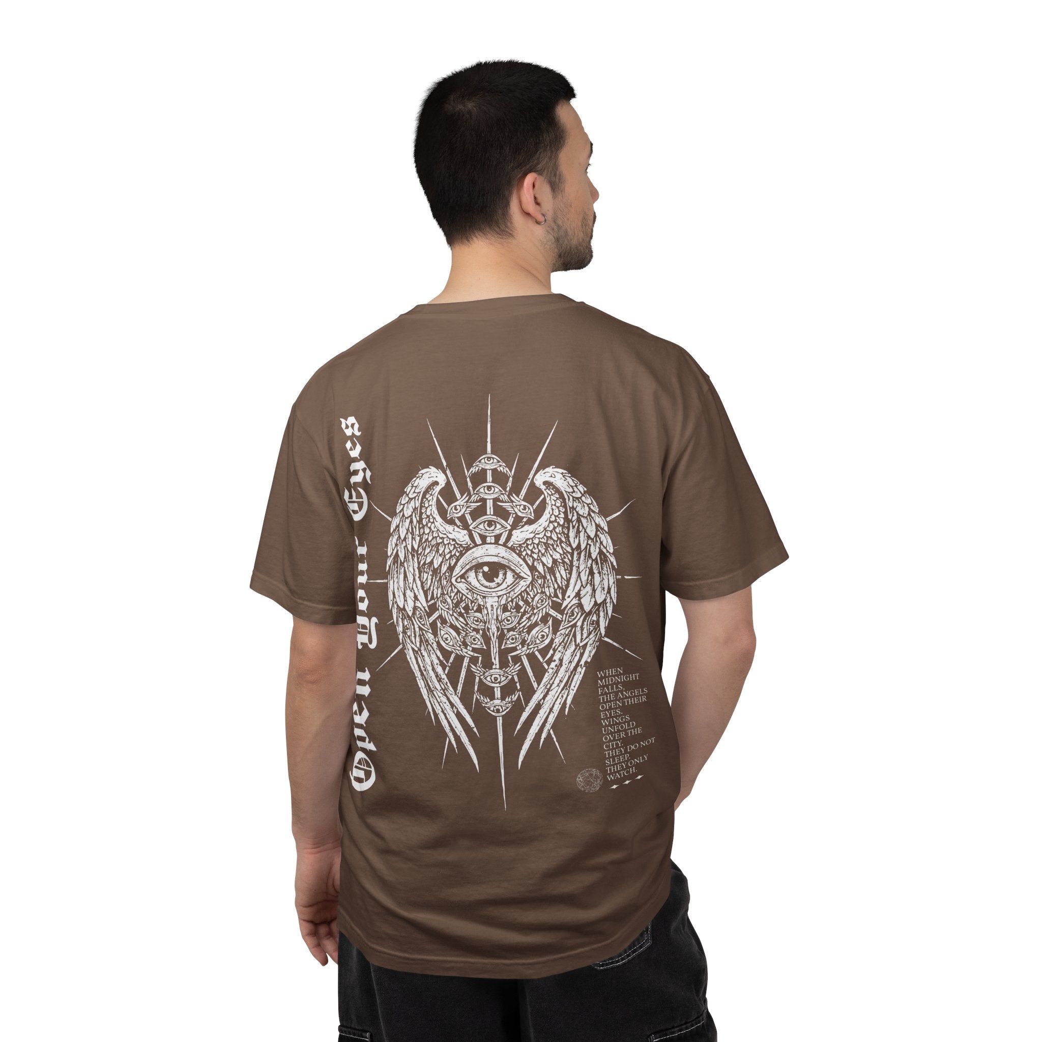 Winged - Eye & Red Rose Graphic T-Shirt - Gothic Tee - Rock Band T-Shirt - Streetwear T-Shirt - Midnight Eye, LLC