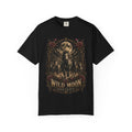 Wild Moon Society T-Shirt — Vintage Gothic Moon & Horse Graphic Tee. Midnight Eye, LLC.