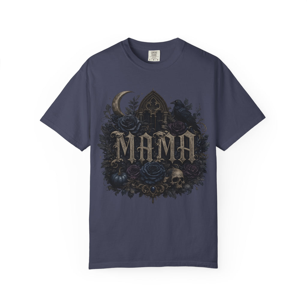 Mama Gothic Floral Skull T-Shirt — Dark Moon Mother's Day Gift. Midnight Eye, LLC
