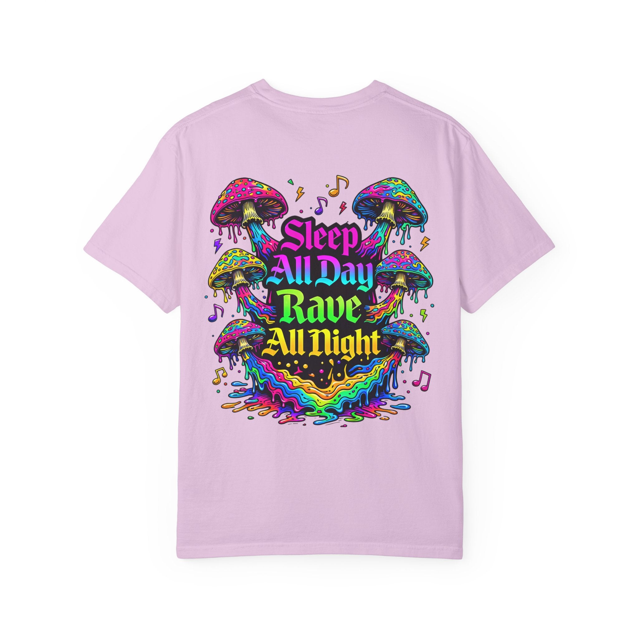 Personalized Rave Mushroom T-Shirt – Festival Tee. Enter Text and Year of Your Festival - Midnight Eye, LLC