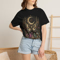 Mystic Moon Moth T-Shirt — Celestial Moth & Crescent Moon Graphic Tee