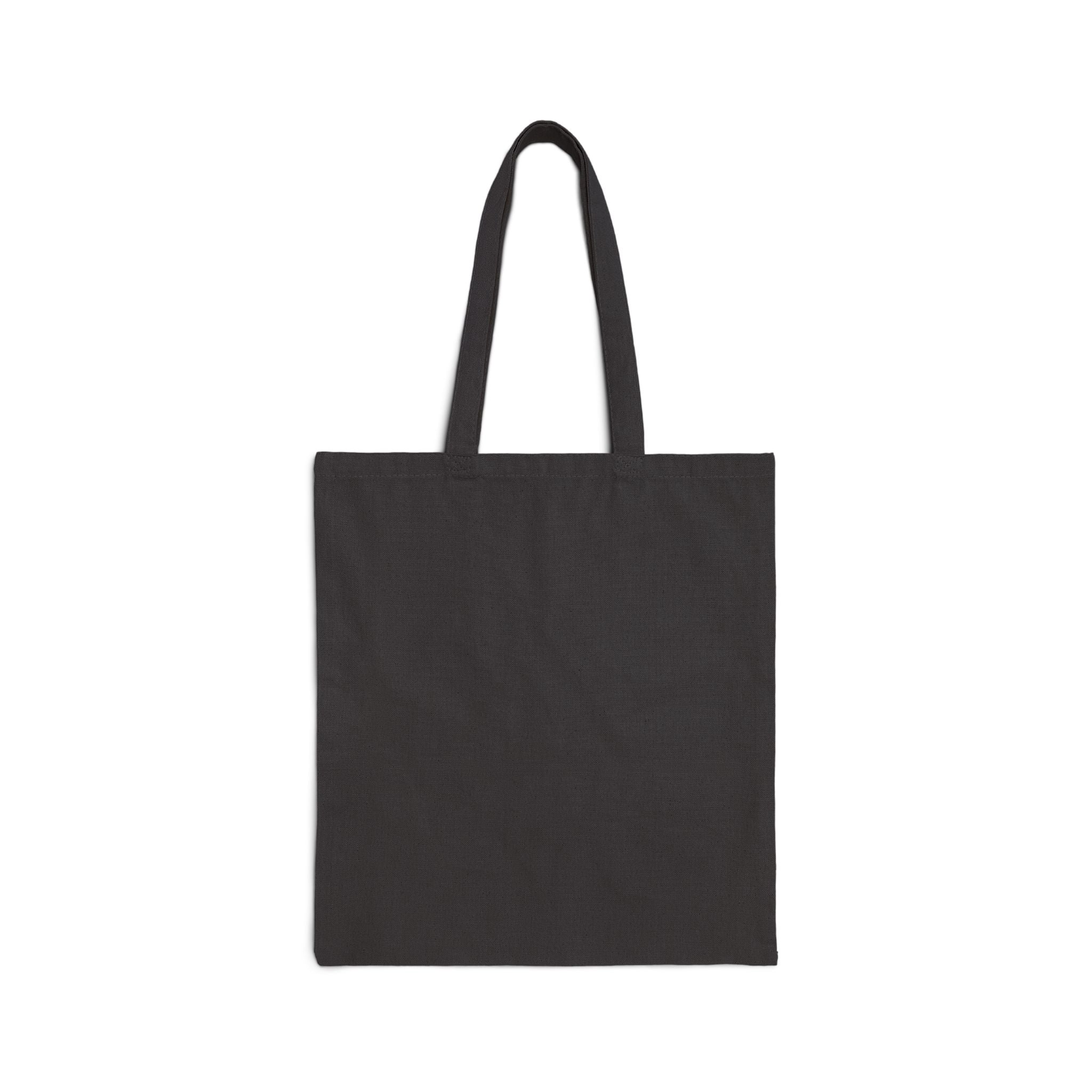 Black tote bag on a white background