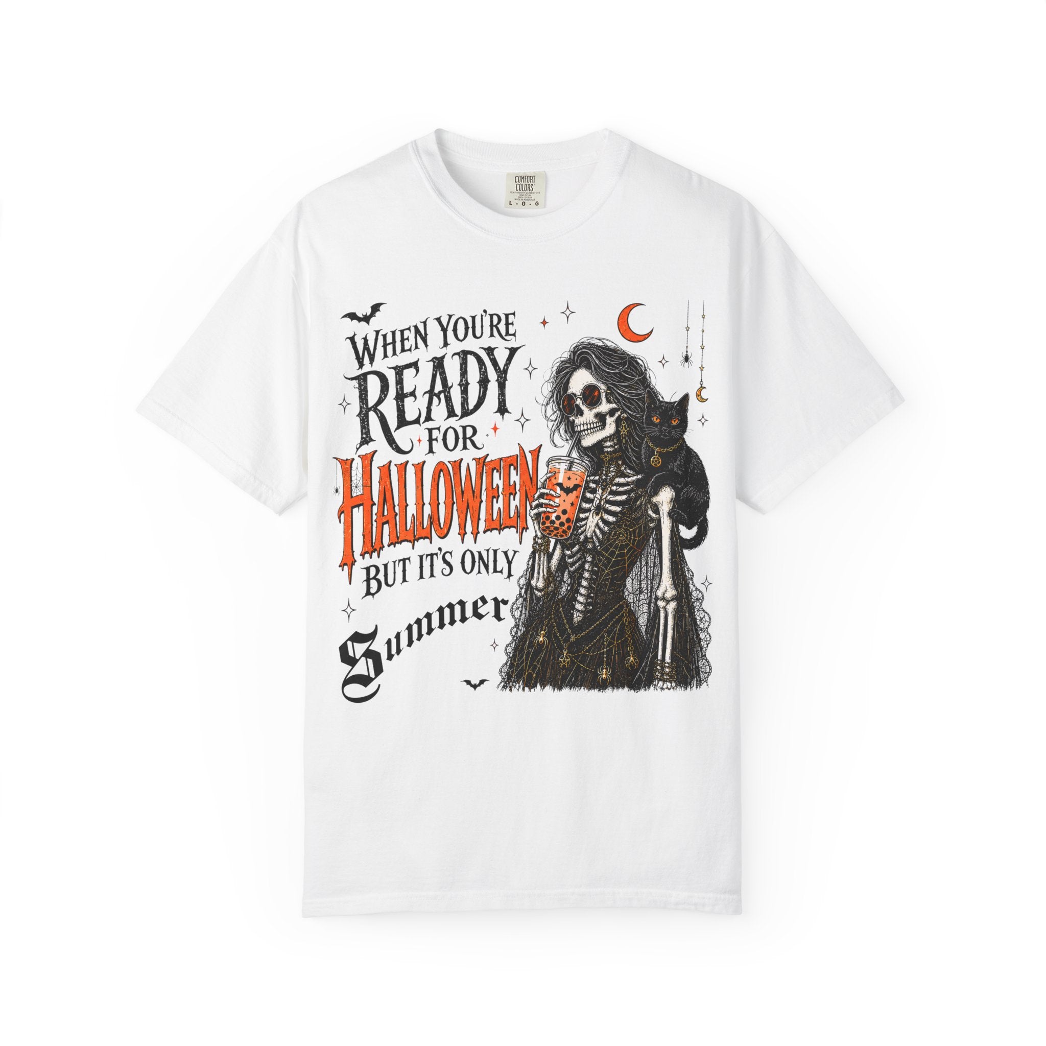 Halloween-Ready Grim Reaper T-Shirt – “When You’re Ready for Halloween but It’s Only Summer”
