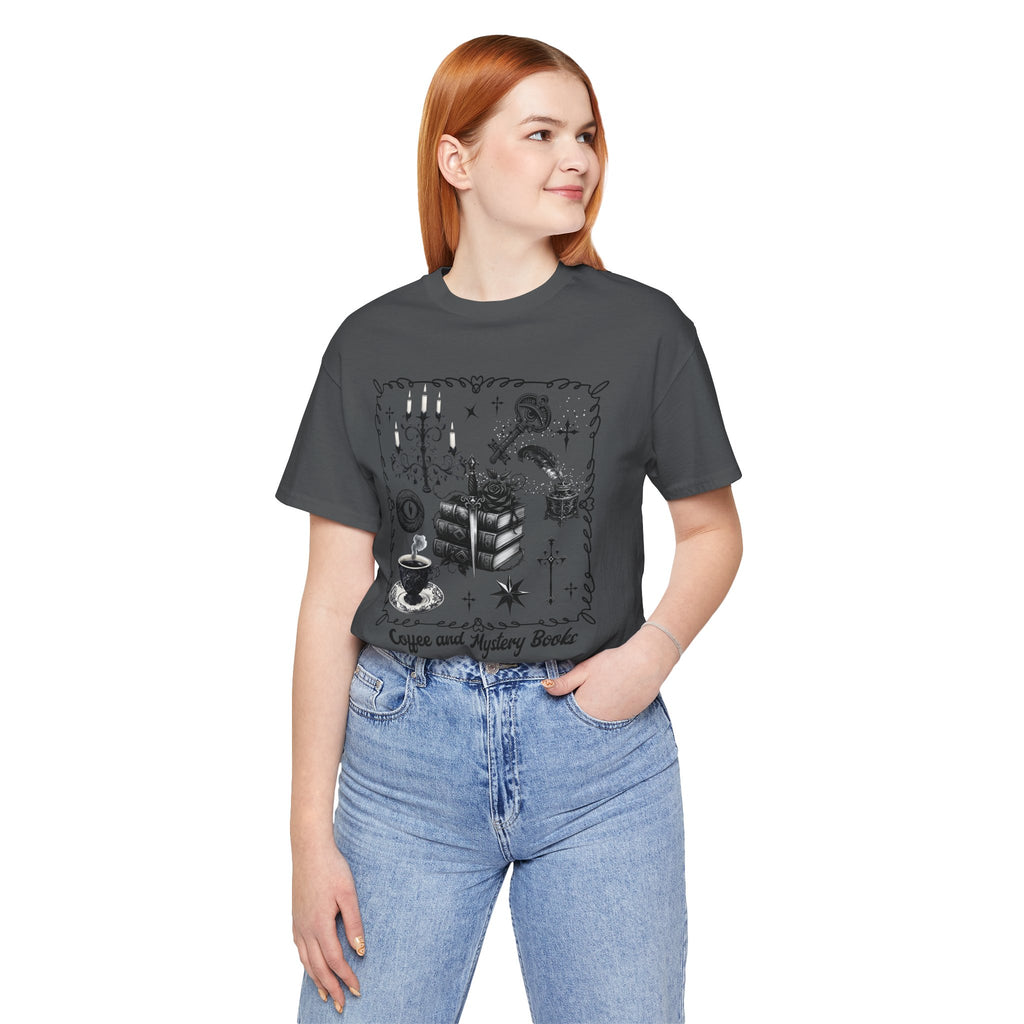 Mystic Reading Tee — "Reading and Mystery Books" Graphic T-Shirt
