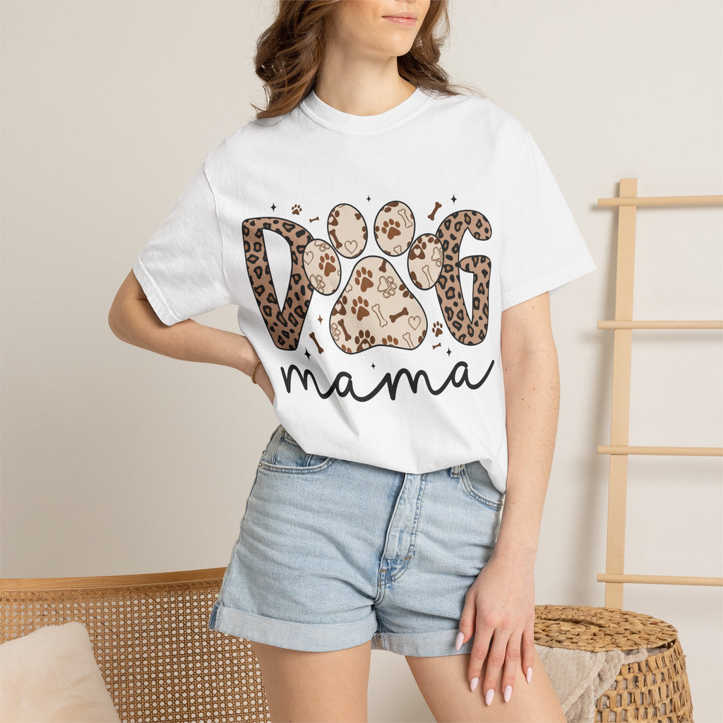 Dog Mama Leopard Paw T-Shirt – Cute Animal Print Tee for Pet Lovers. Midnight Eye, LLC