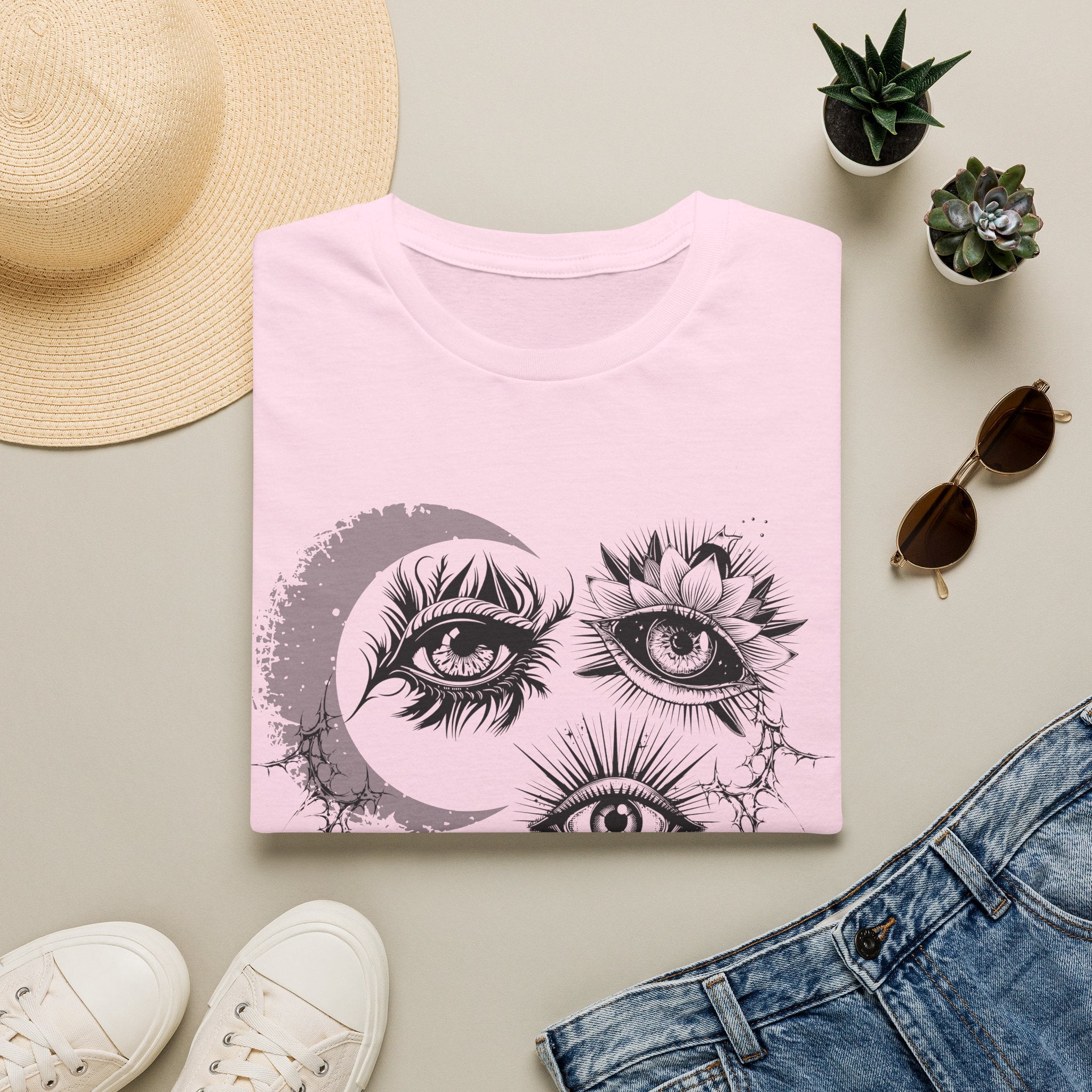 Midnight Eyes Graphic T-Shirt — Gothic Dark Aesthetic Eyes Collage Tee - Midnight Eye, LLC