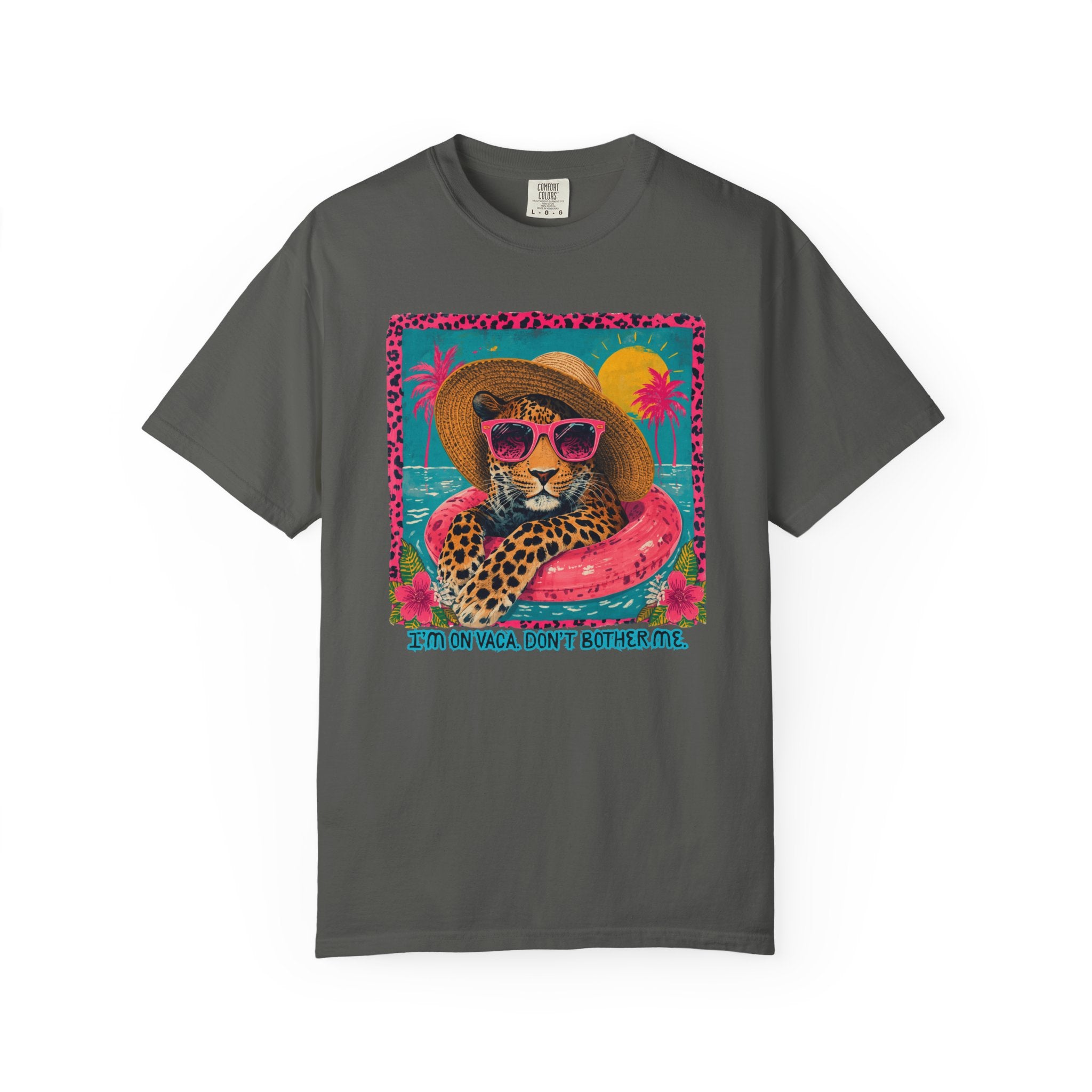 T-Shirt — Tropical Leopard in Sunglasses Summer Graphic - Sassy Vacation T-Shirt