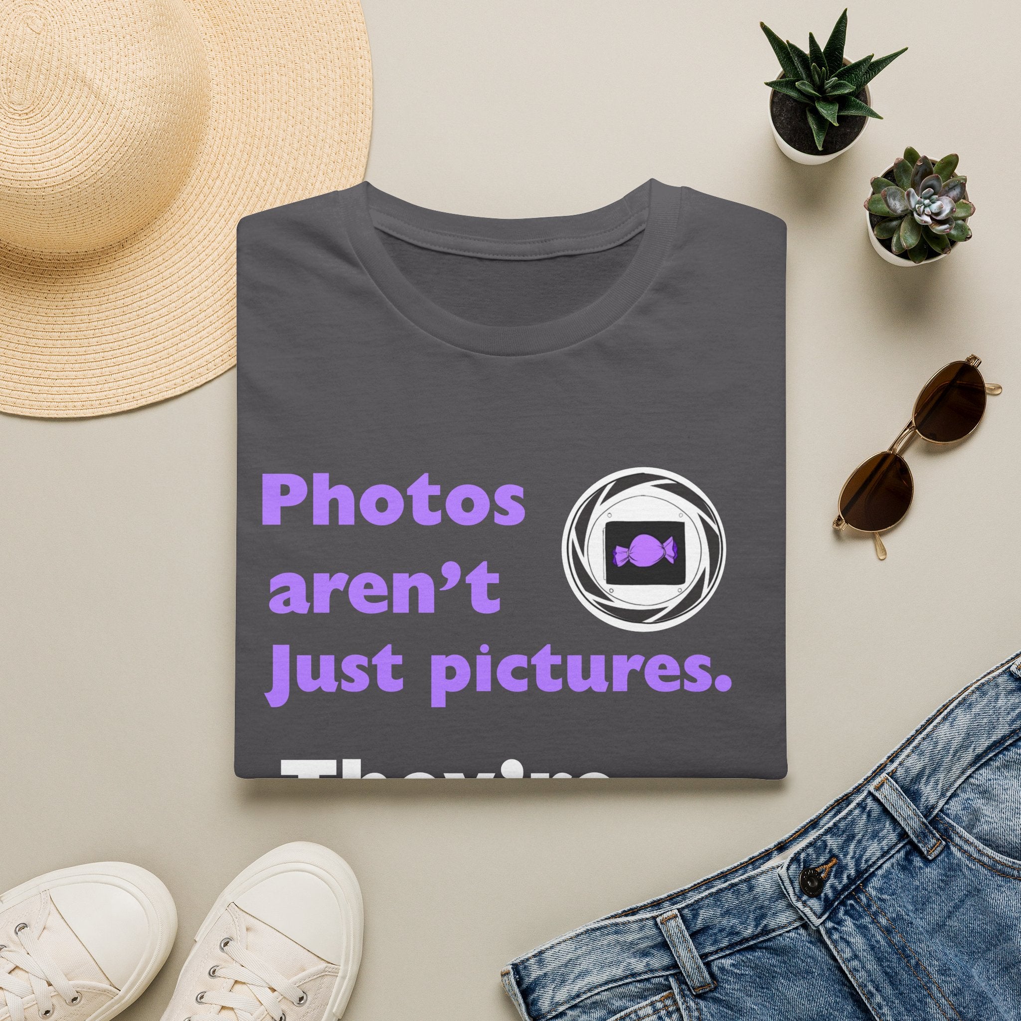 Photography Quote Women's Tee — "Photos aren't just pictures. They're time machines." - Midnight Eye, LLC