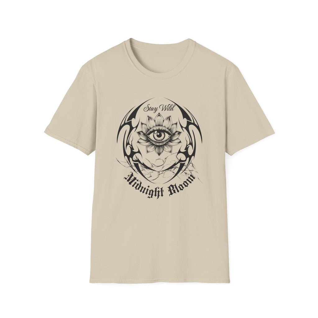 Midnight Eye Graphic T-Shirt — Mystical Lotus All - Seeing Eye Tee - Streetwear T-Shirt - Midnight Eye, LLC