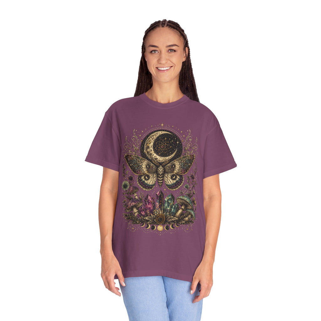 Mystic Moth & Moon Crystal T-Shirt - Gothic Tee