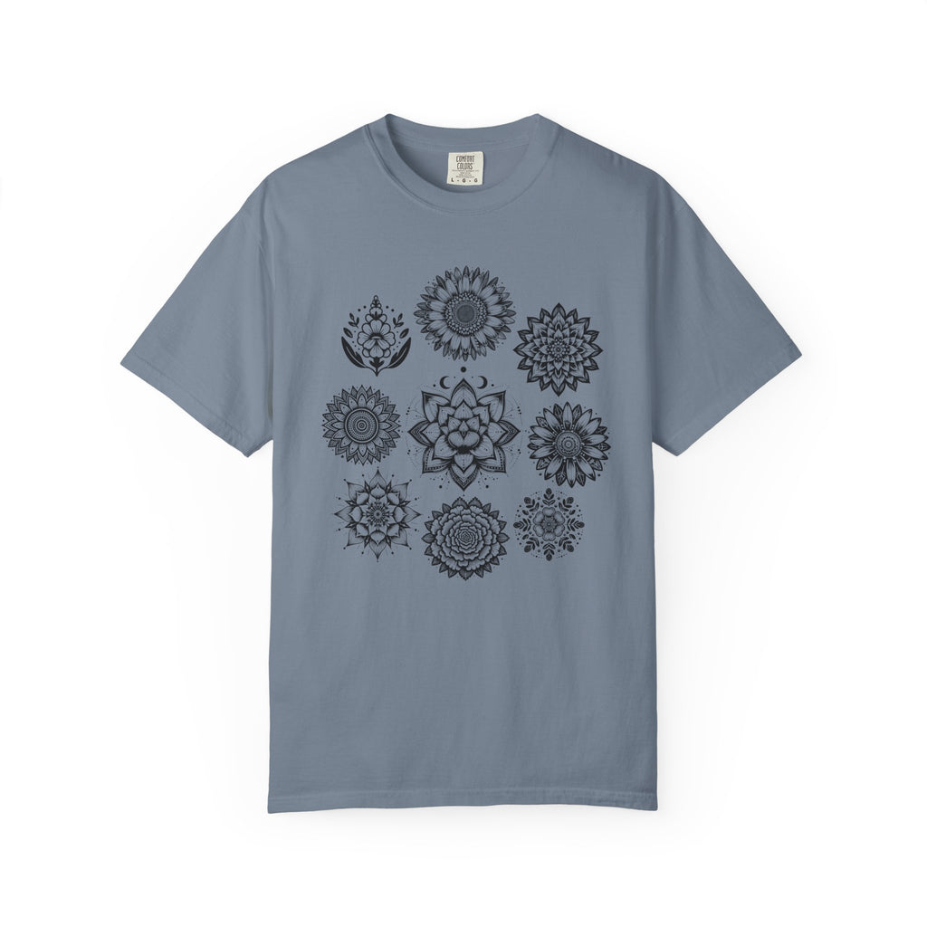 Boho Flower Collage T-Shit - Floral Graphic Tee