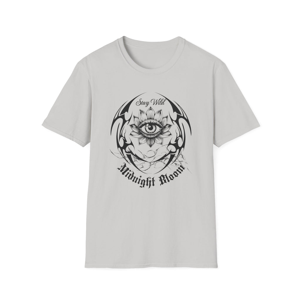 Midnight Eye Graphic T-Shirt — Mystical Lotus All - Seeing Eye Tee - Streetwear T-Shirt - Midnight Eye, LLC
