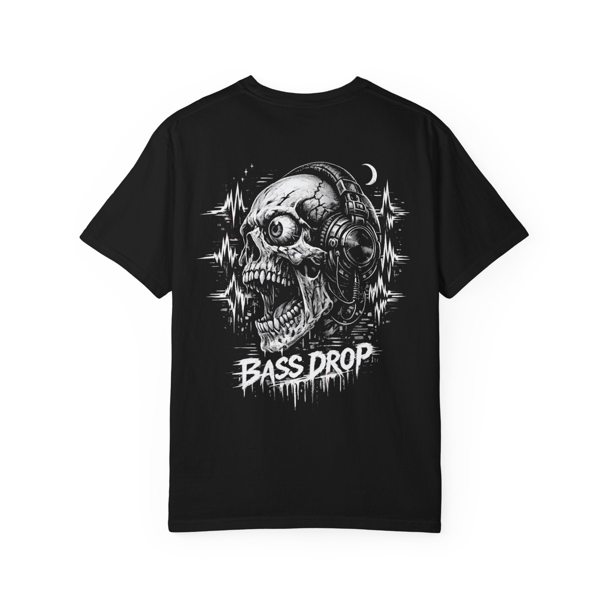 EDM Rave Skull Basshead T-Shirt — Dubstep Festival Tee - Rave Gift Outfit - Midnight Eye, LLC