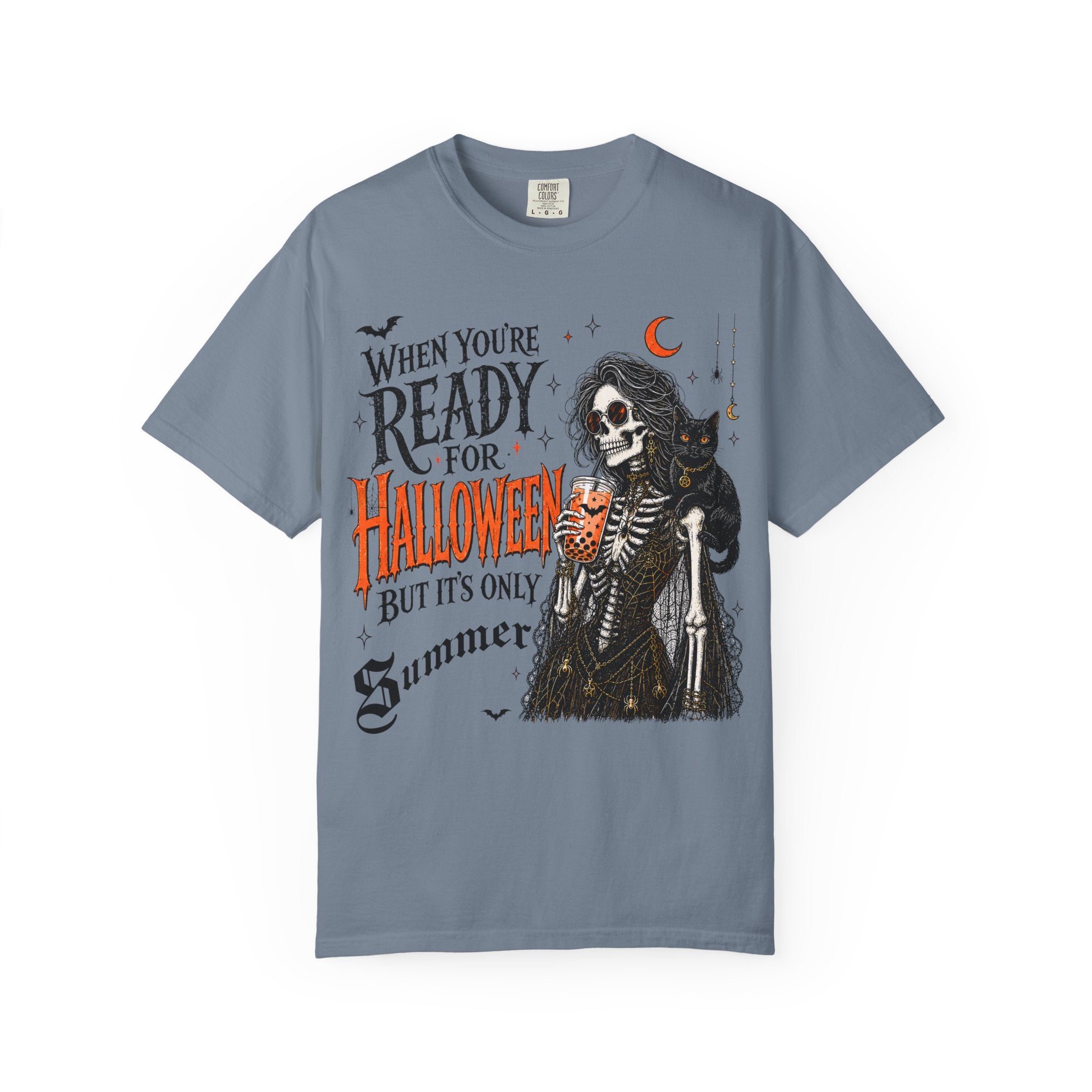 Halloween-Ready Grim Reaper T-Shirt – “When You’re Ready for Halloween but It’s Only Summer”