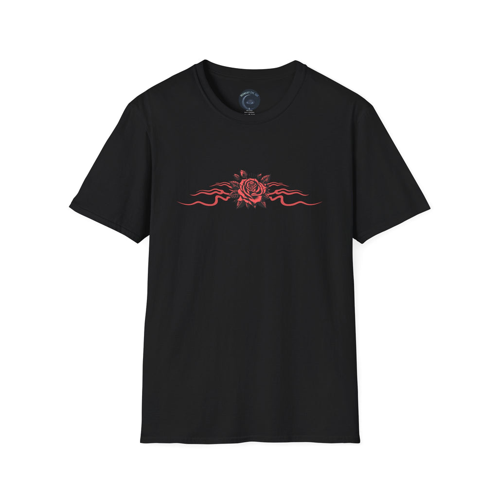 Winged - Eye Graphic Tee — Third Eye Rock Band Shirt - Streetwear Tee - Gothic Red Rose T-Shirt - Midnight Eye, LLC