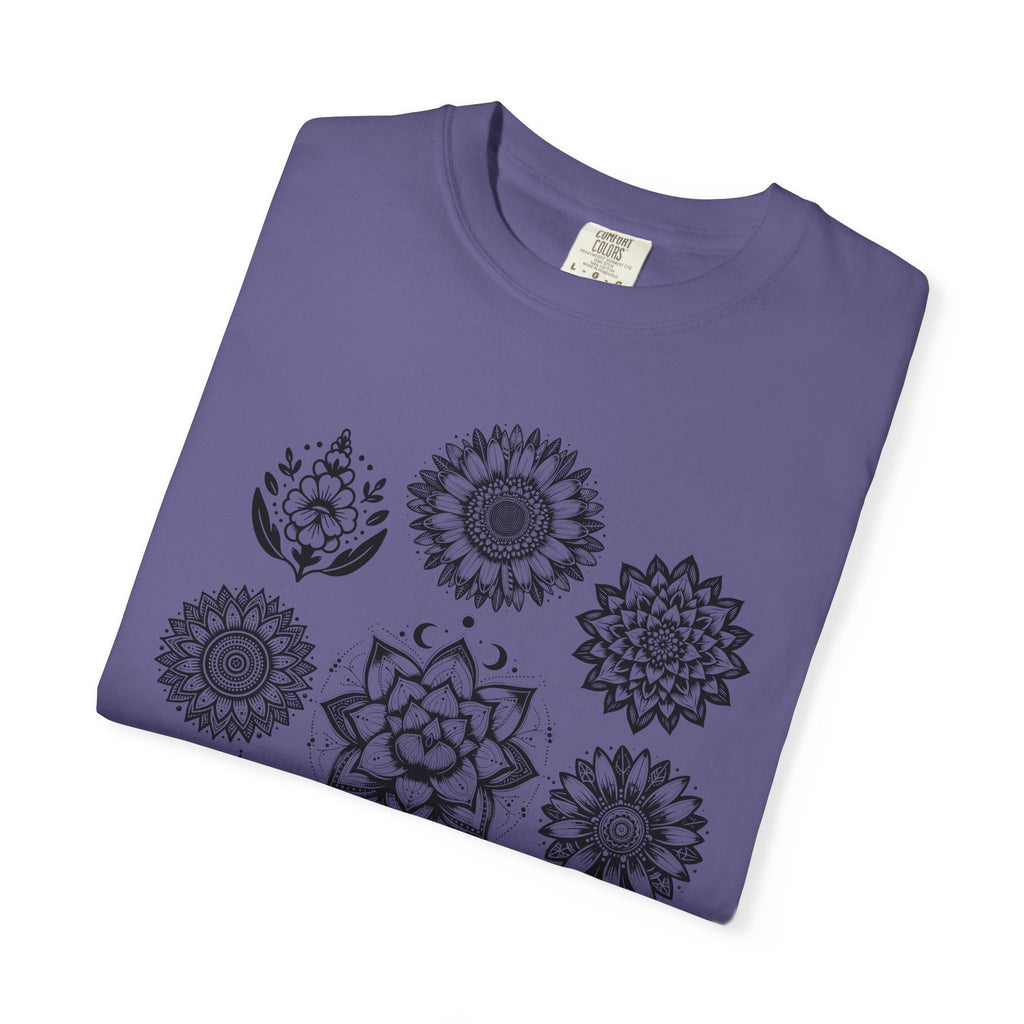 Boho Flower Collage T-Shit - Floral Graphic Tee