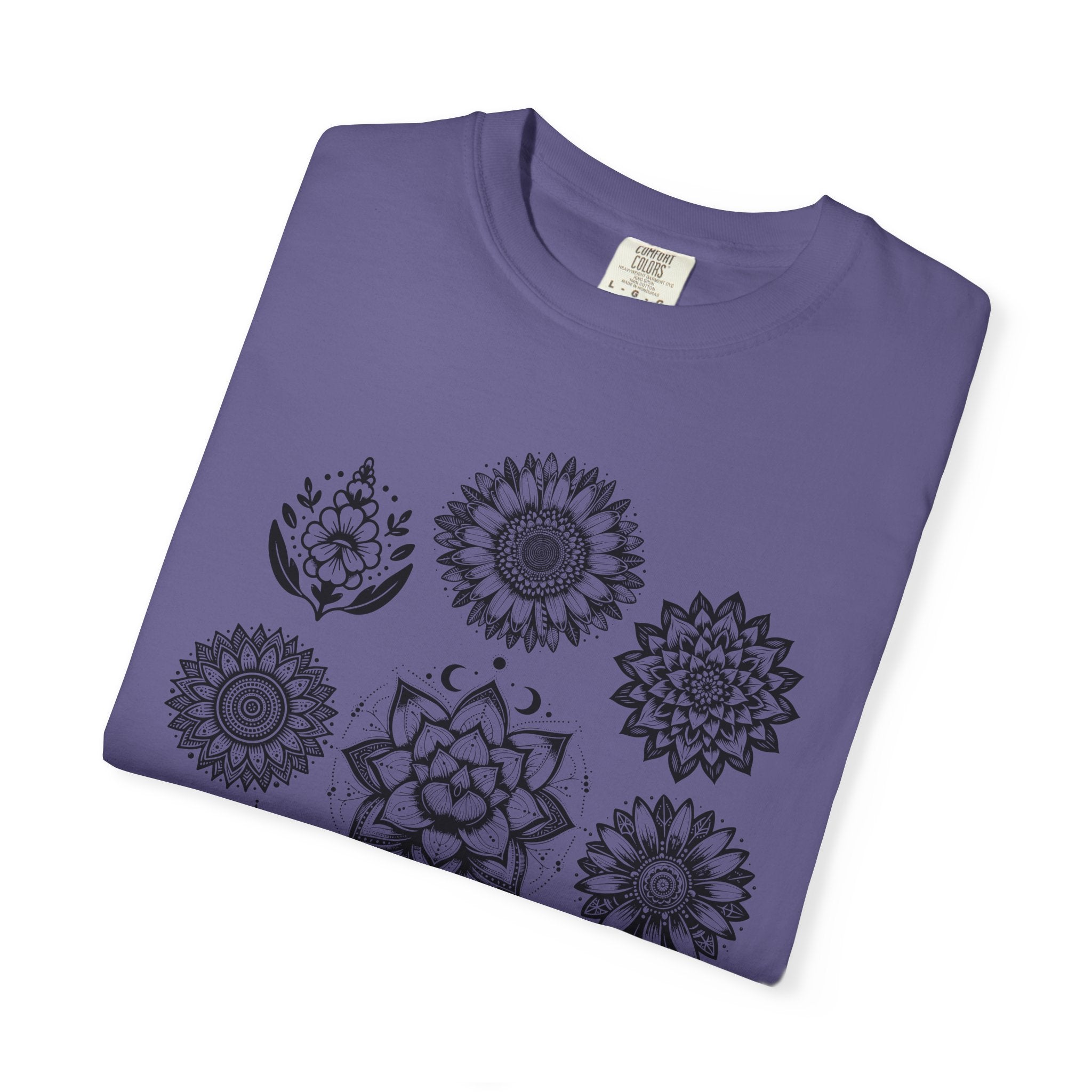 Boho Flower Collage T-Shit - Floral Graphic Tee