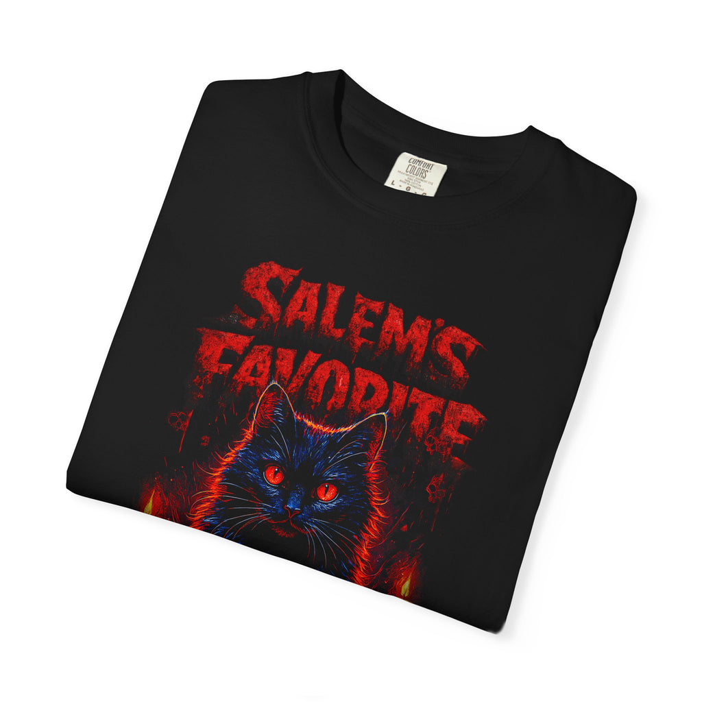 Salem's Favorite Black Cat T-Shirt — Occult Witchy Halloween Graphic Tee. Midnight Eye, LLC