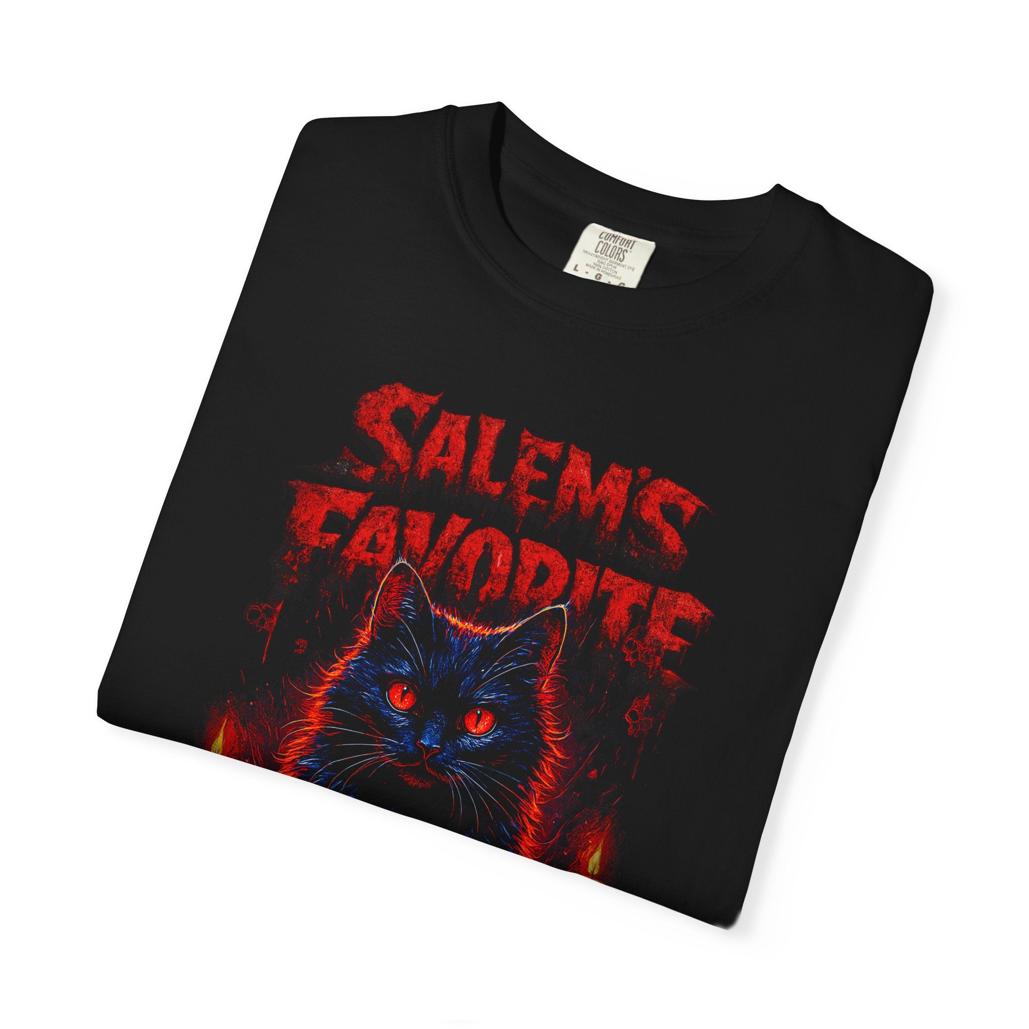 Salem's Favorite Black Cat T-Shirt — Occult Witchy Halloween Graphic Tee. Midnight Eye, LLC