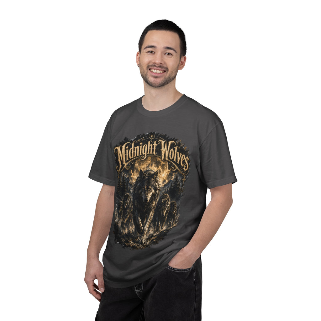 Midnight Wolves Graphic T-Shirt — Vintage Moonlit Wolf Pack Tee