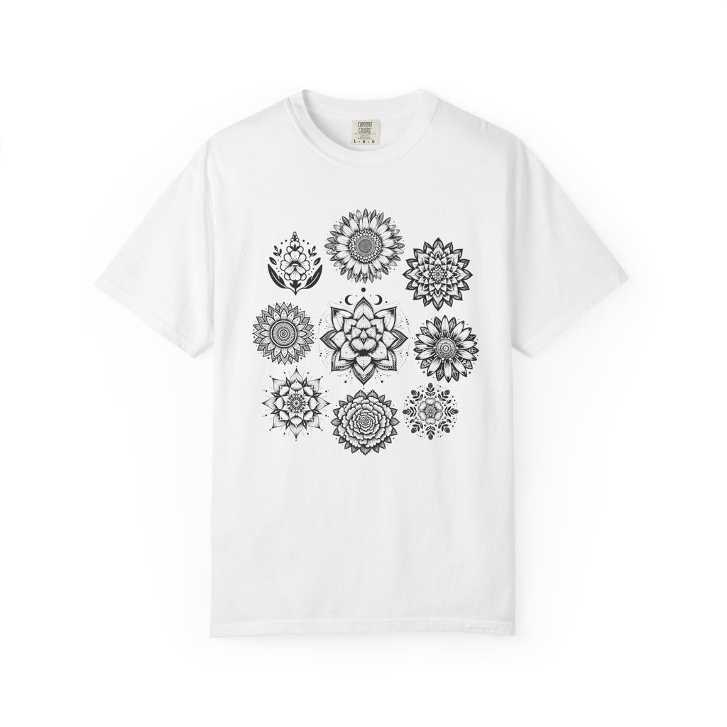 Boho Flower Collage T-Shit - Floral Graphic Tee