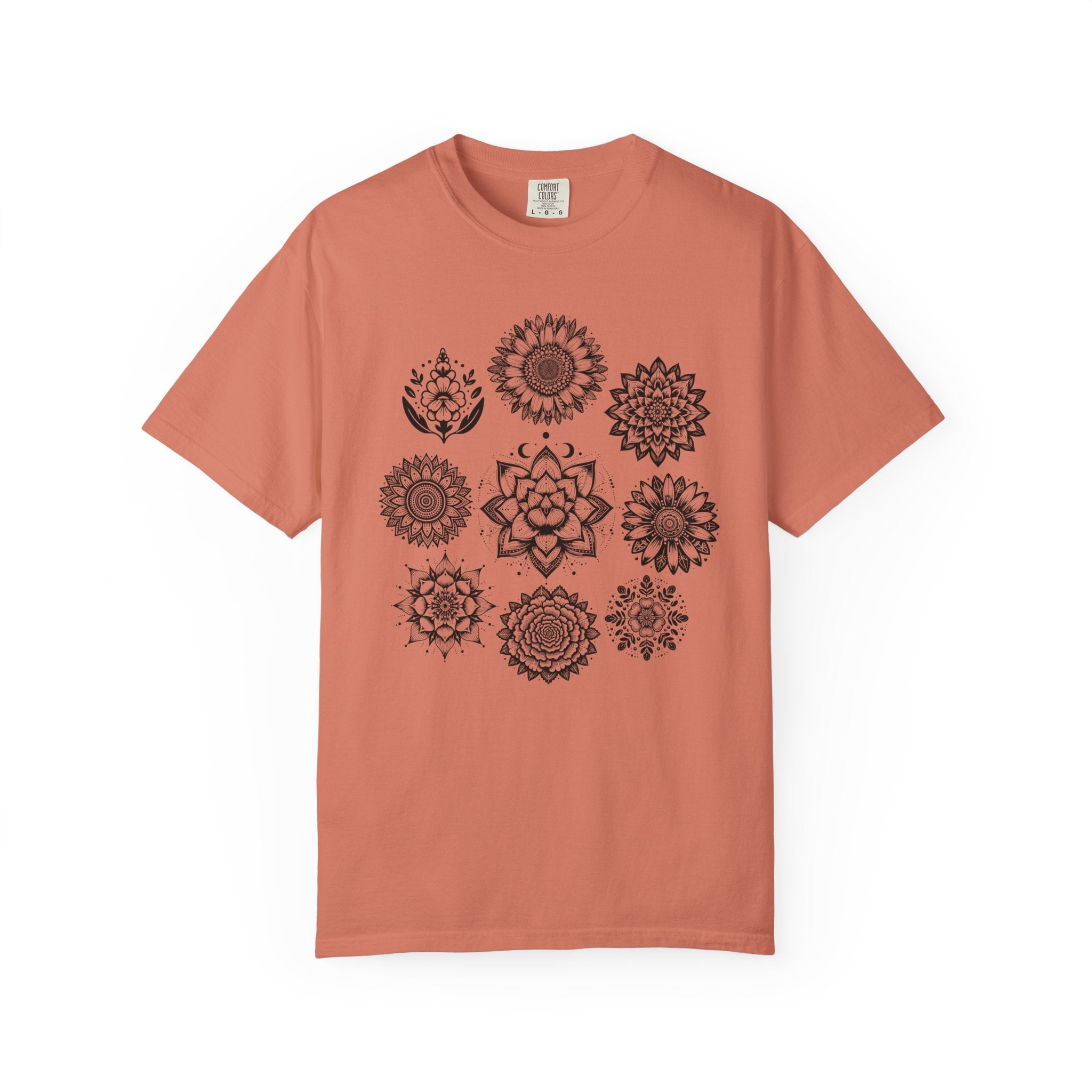 Boho Flower Collage T-Shit - Floral Graphic Tee