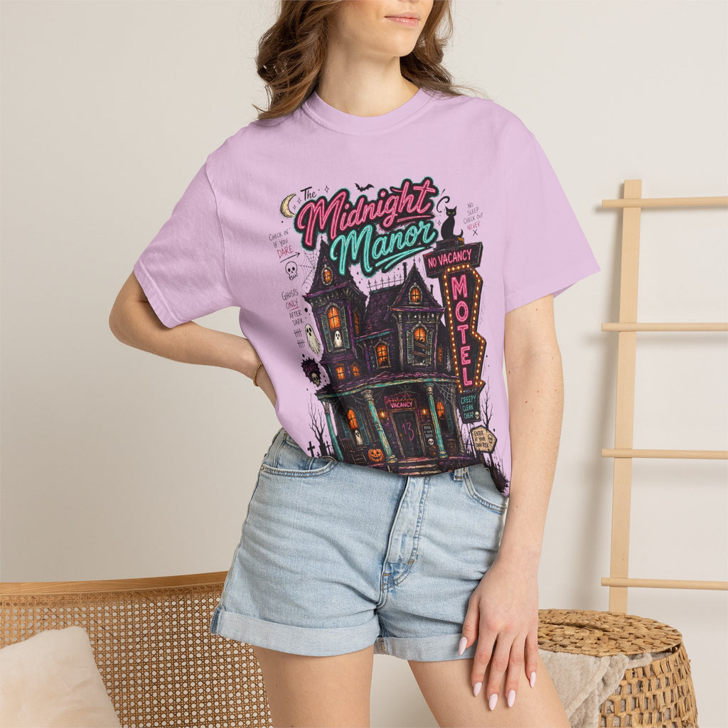 Midnight Manor Motel T-Shirt — Haunted House Horror Tee. Midnight Eye, LLC