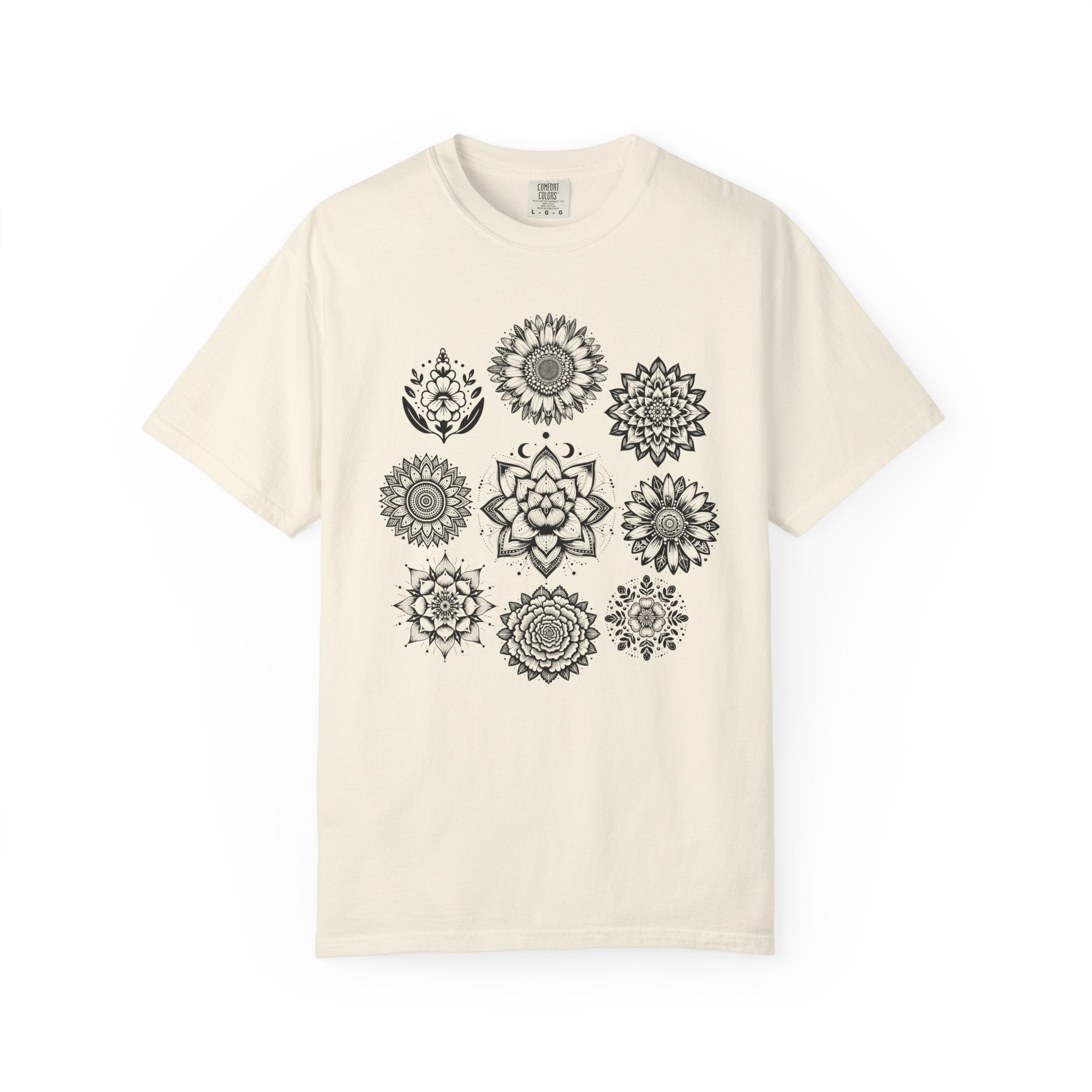 Boho Flower Collage T-Shit - Floral Graphic Tee