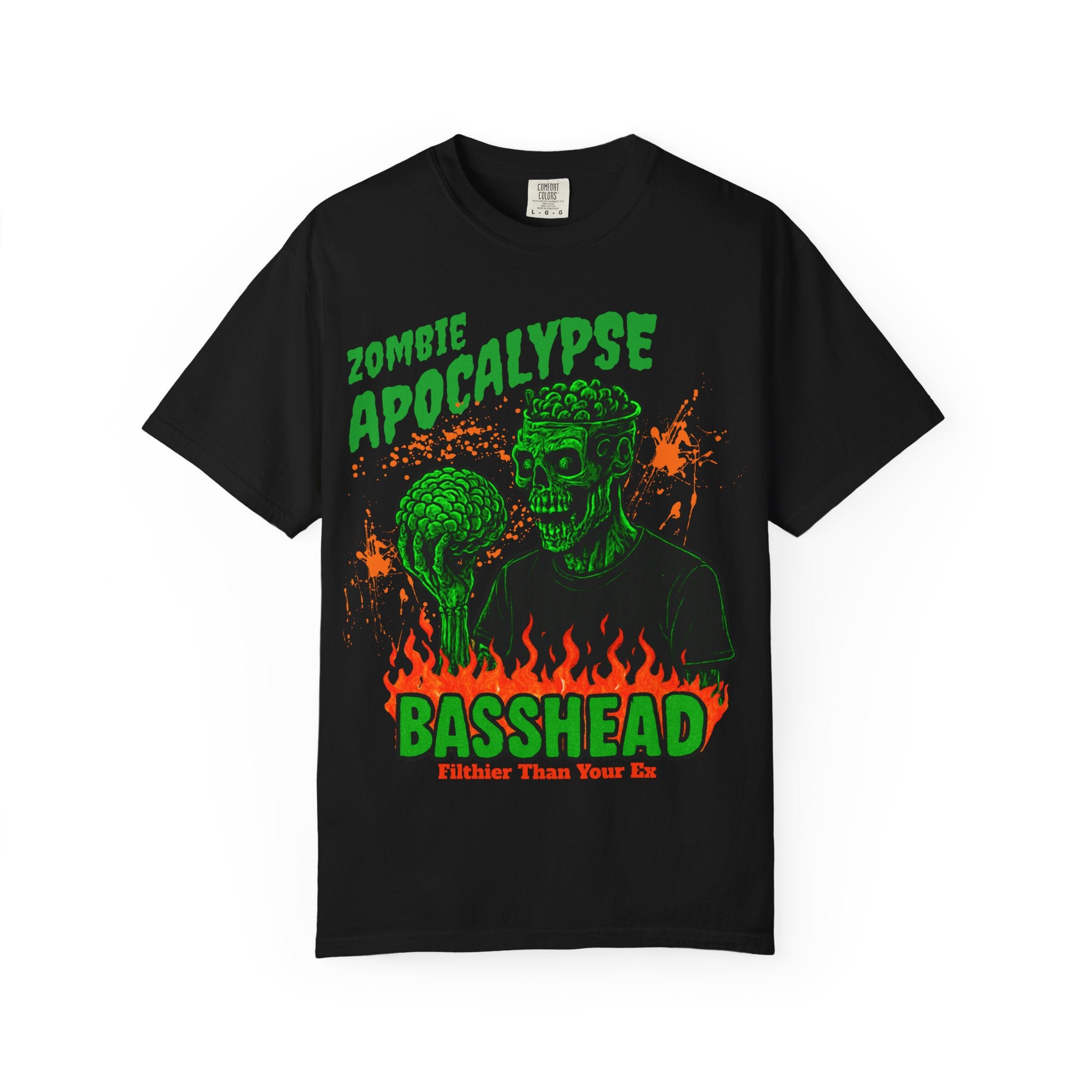 Zombie Apocalypse Basshead T-Shirt — Rave and Halloween Tee - Midnight Eye, LLC
