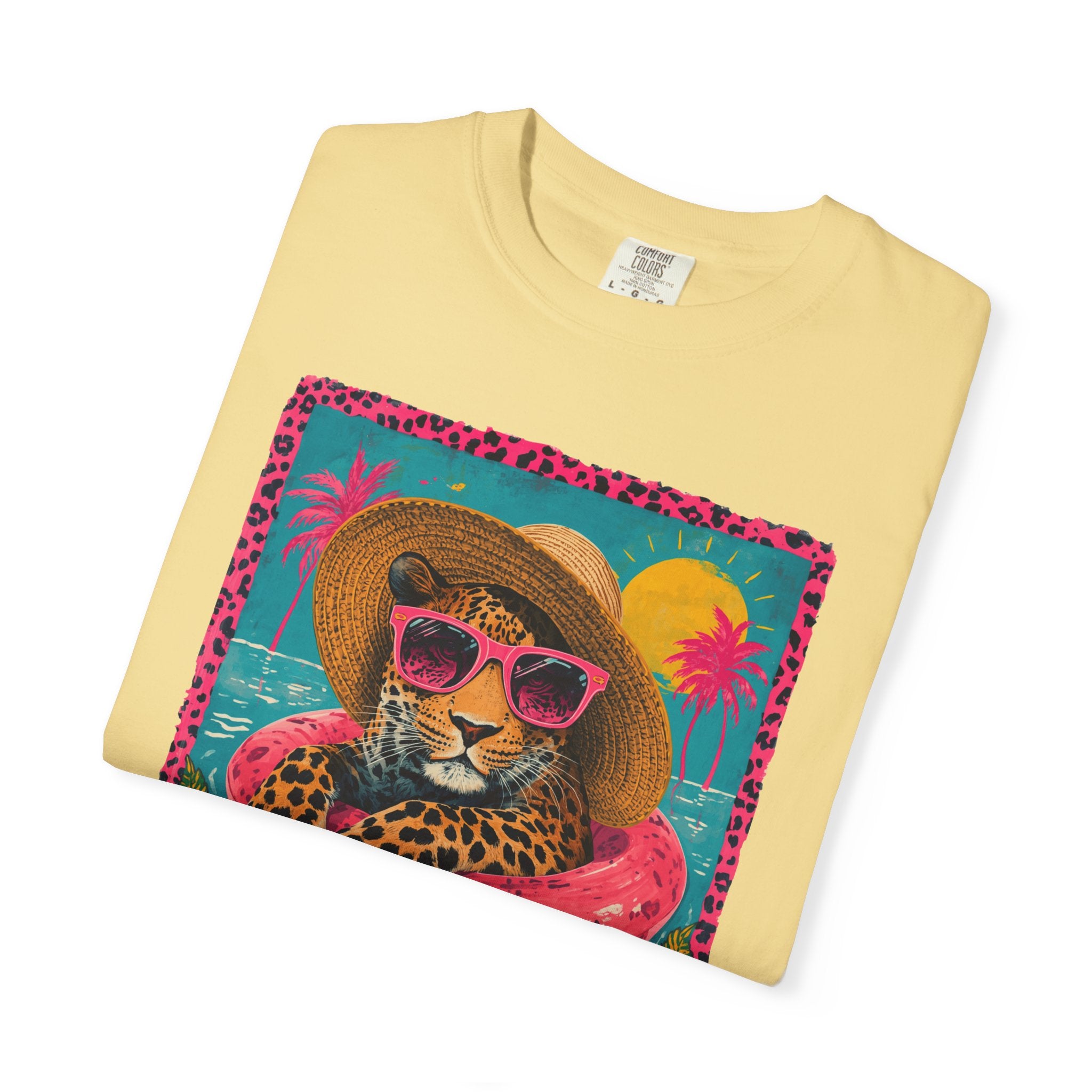 T-Shirt — Tropical Leopard in Sunglasses Summer Graphic - Sassy Vacation T-Shirt
