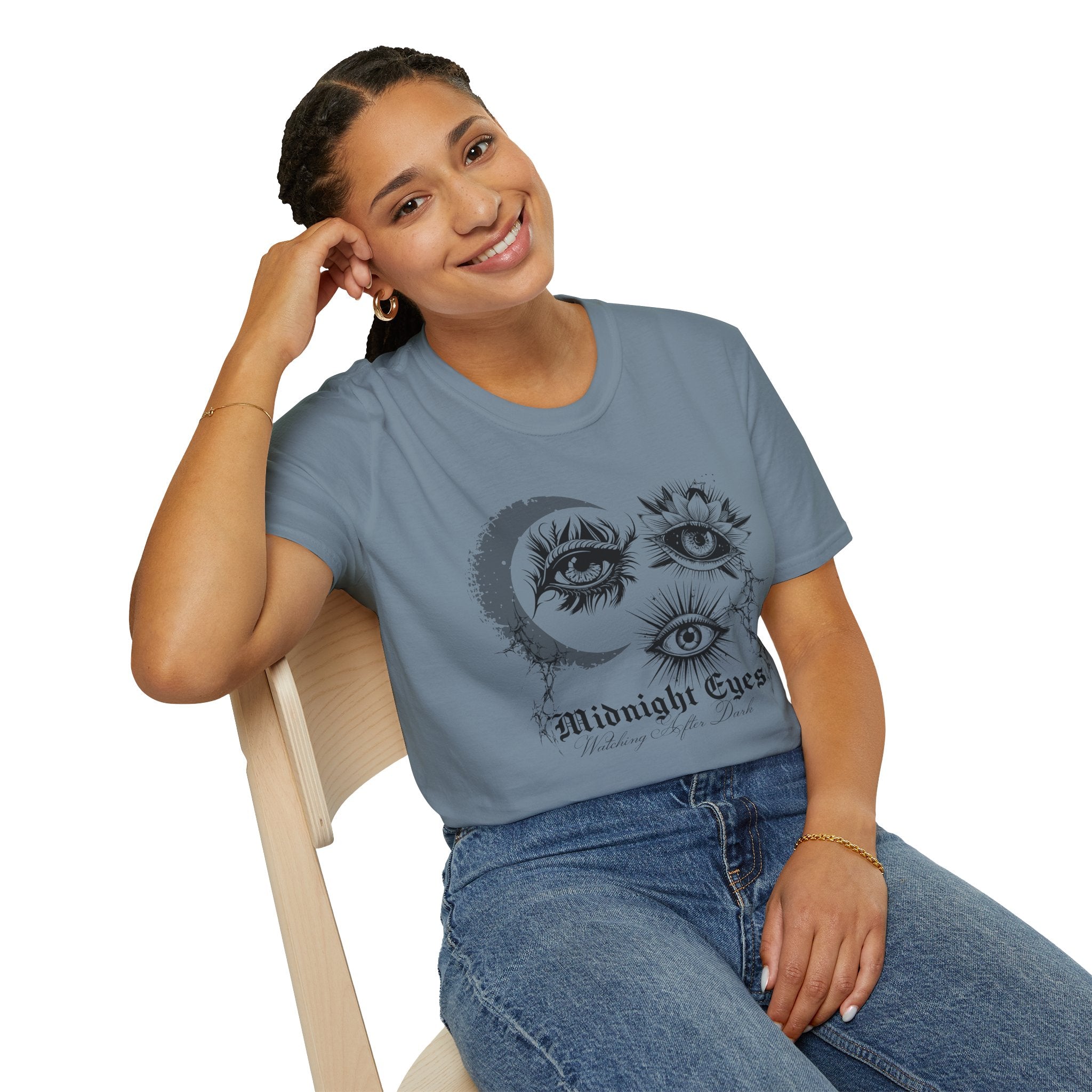 Midnight Eyes Graphic T-Shirt — Gothic Dark Aesthetic Eyes Collage Tee - Midnight Eye, LLC