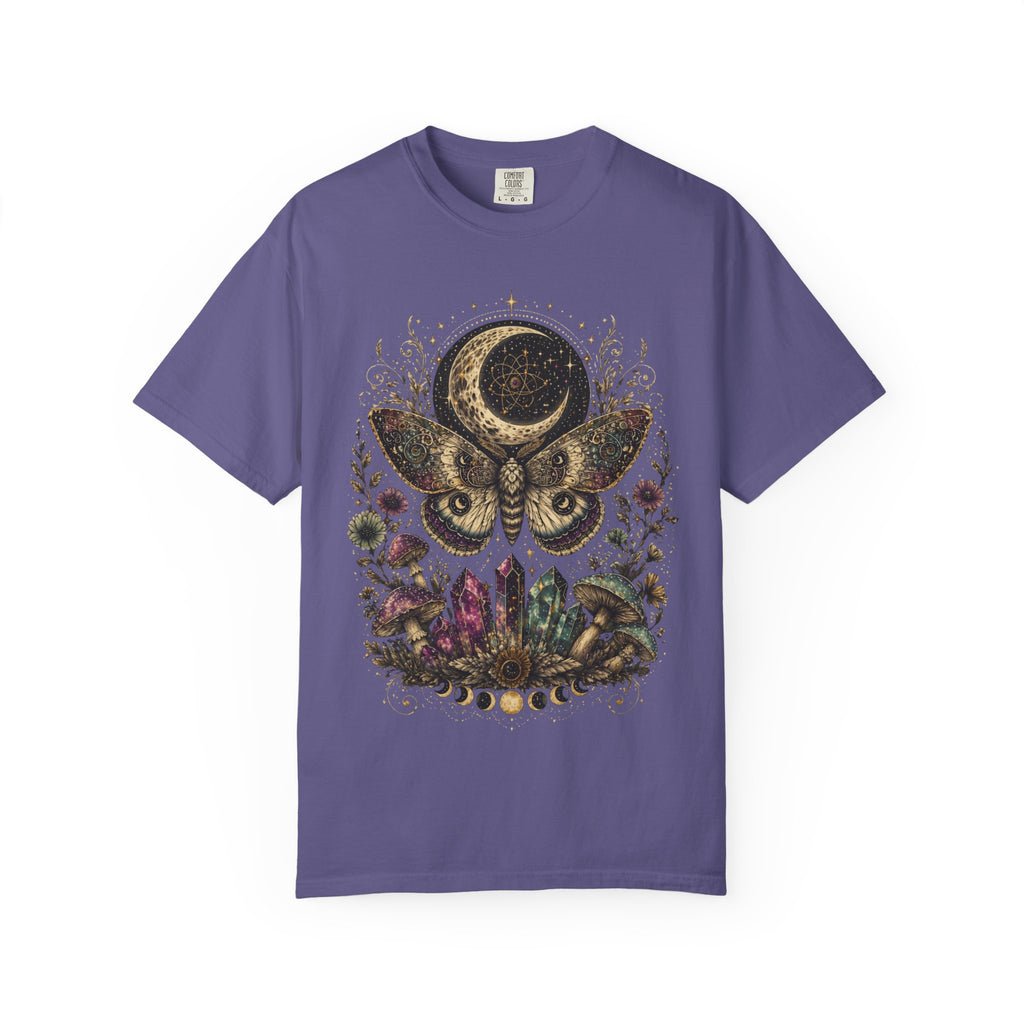 Mystic Moth & Moon Crystal T-Shirt - Gothic Tee