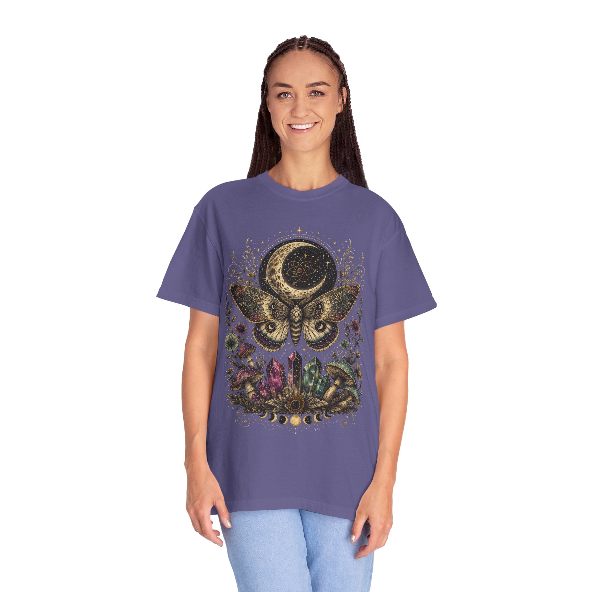 Mystic Moth & Moon Crystal T-Shirt - Gothic Tee