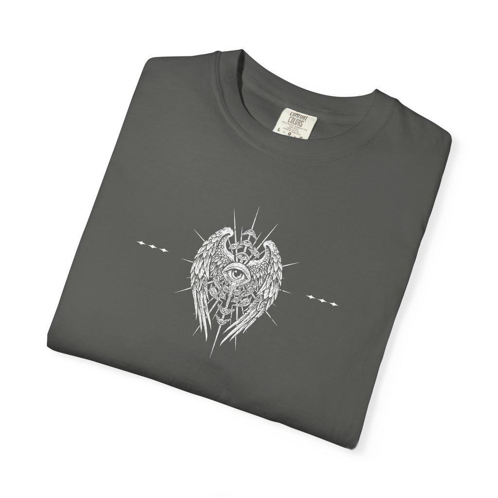 Winged - Eye & Red Rose Graphic T-Shirt - Gothic Tee - Rock Band T-Shirt - Streetwear T-Shirt - Midnight Eye, LLC