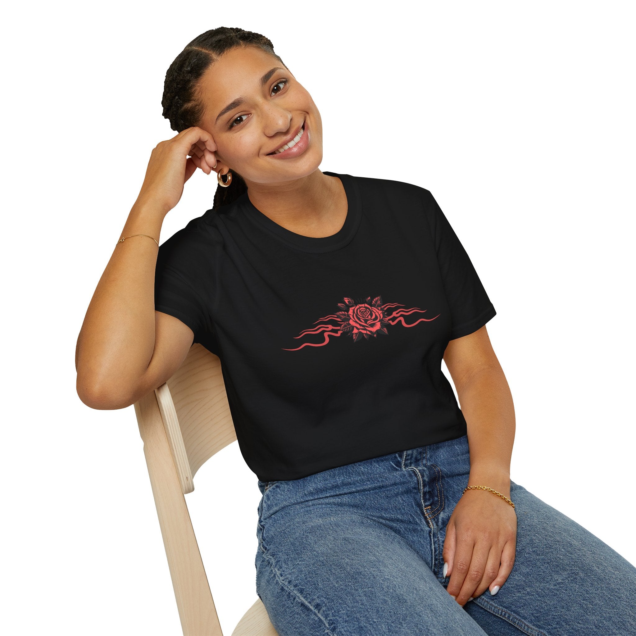 Winged - Eye Graphic Tee — Third Eye Rock Band Shirt - Streetwear Tee - Gothic Red Rose T-Shirt - Midnight Eye, LLC