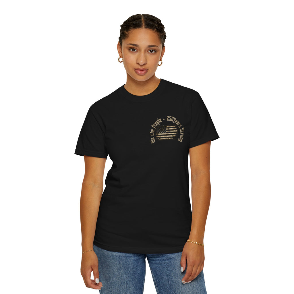 Skull Wings T-Shirt — 250th Anniversary Gothic American Flag Tee - Patriotic Tee - Midnight Eye, LLC