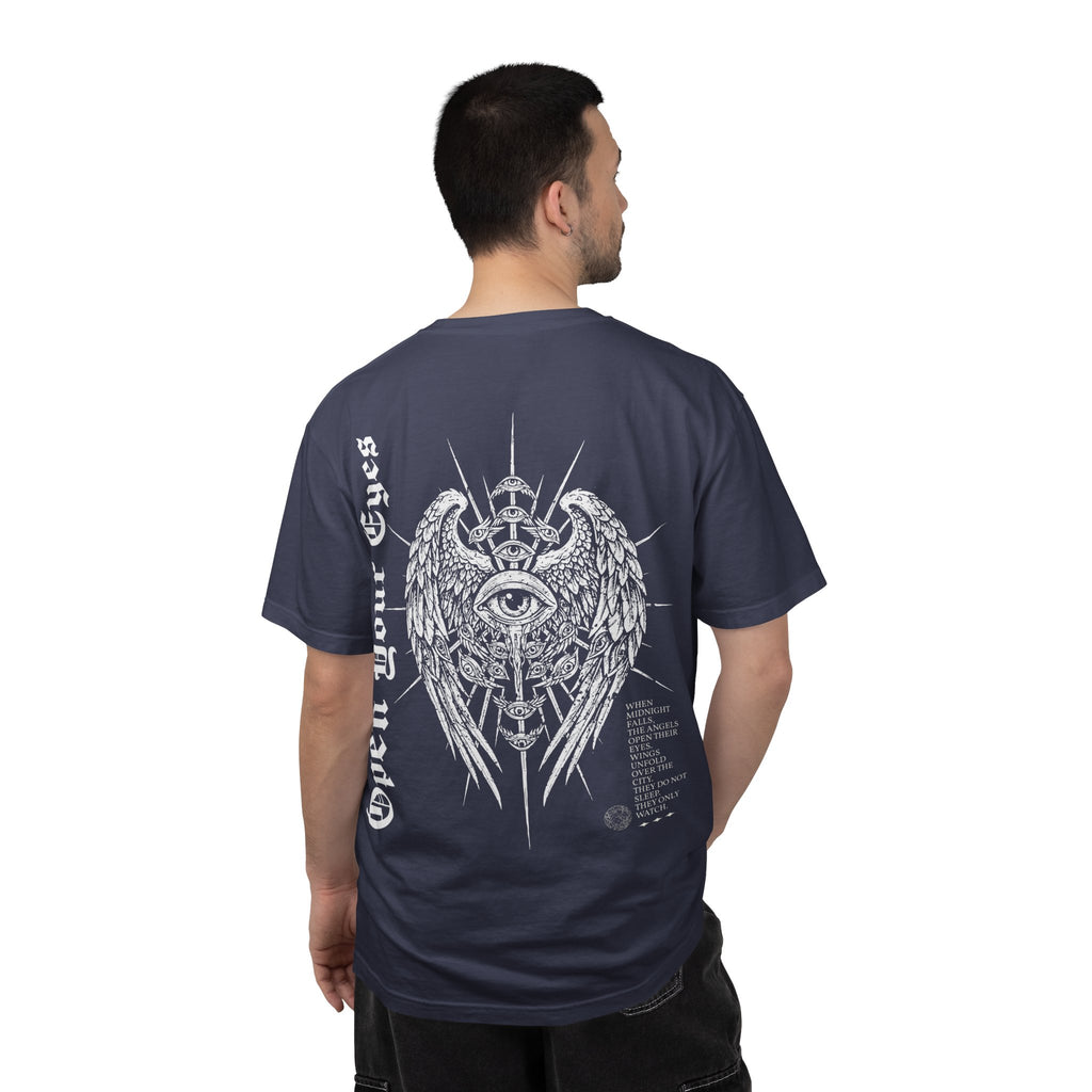 Winged - Eye & Red Rose Graphic T-Shirt - Gothic Tee - Rock Band T-Shirt - Streetwear T-Shirt - Midnight Eye, LLC