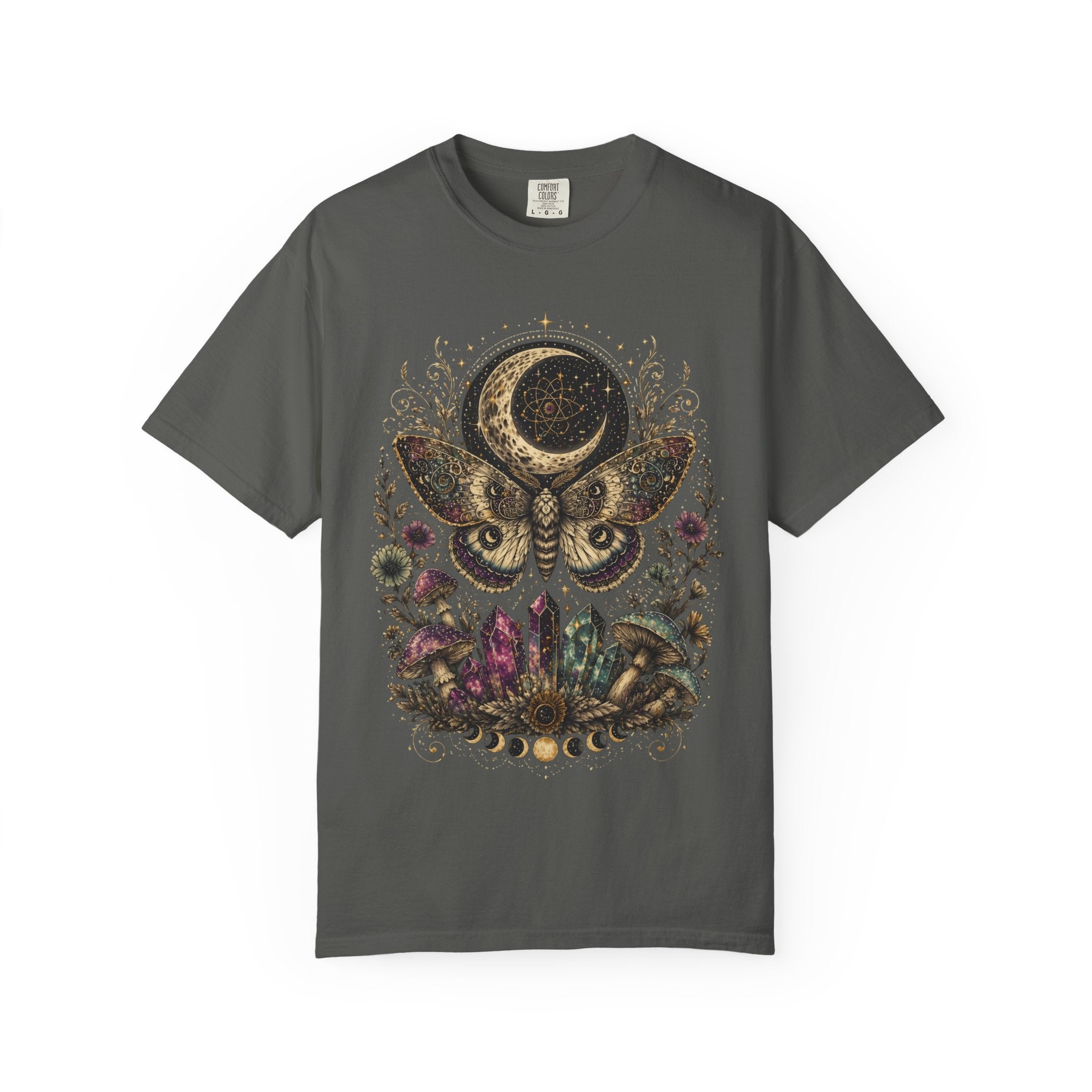 Mystic Moth & Moon Crystal T-Shirt - Gothic Tee
