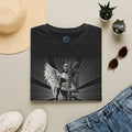 Goth Angel Graphic T-shirt - BDSM Tee - "kneel" Punk Font Tee - Vintage T-shirt - Midnight Eye, LLC