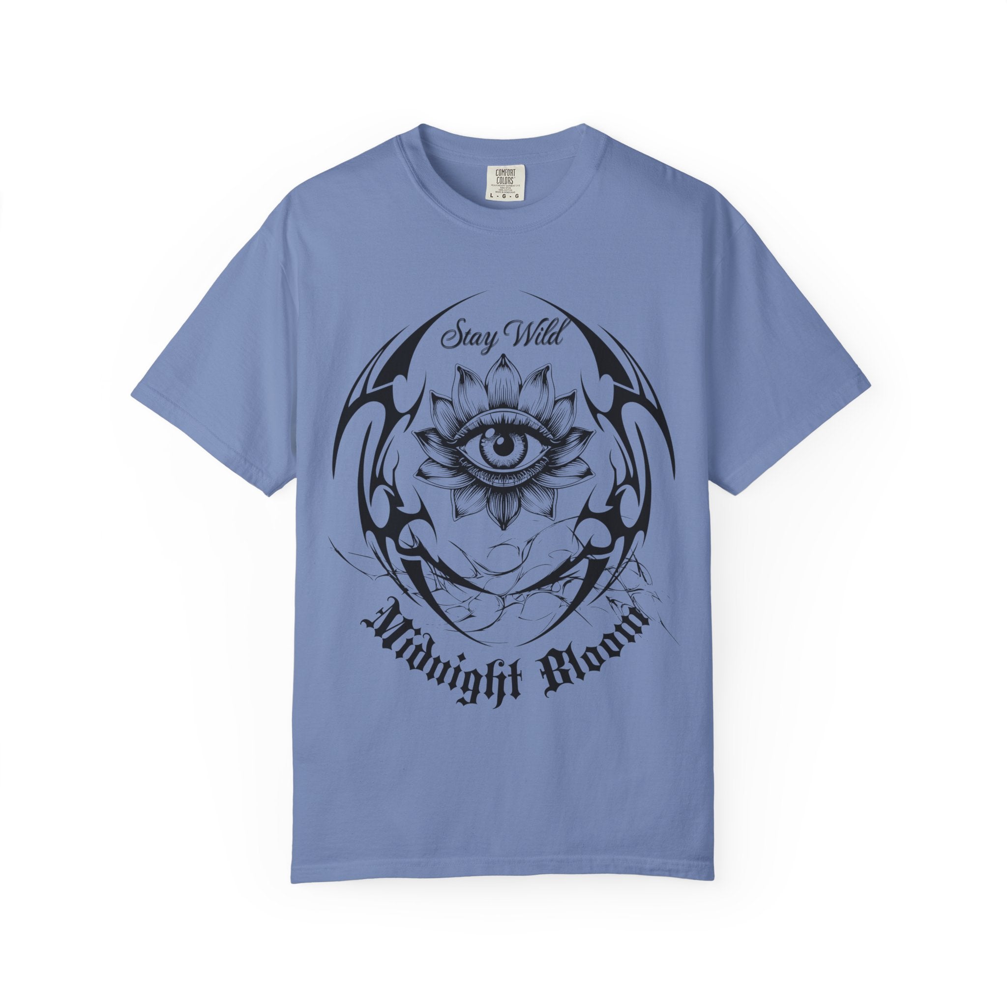 Lotus Eye Graphic T-Shirt — Cybergoth / Cyberpunk Floral Tee