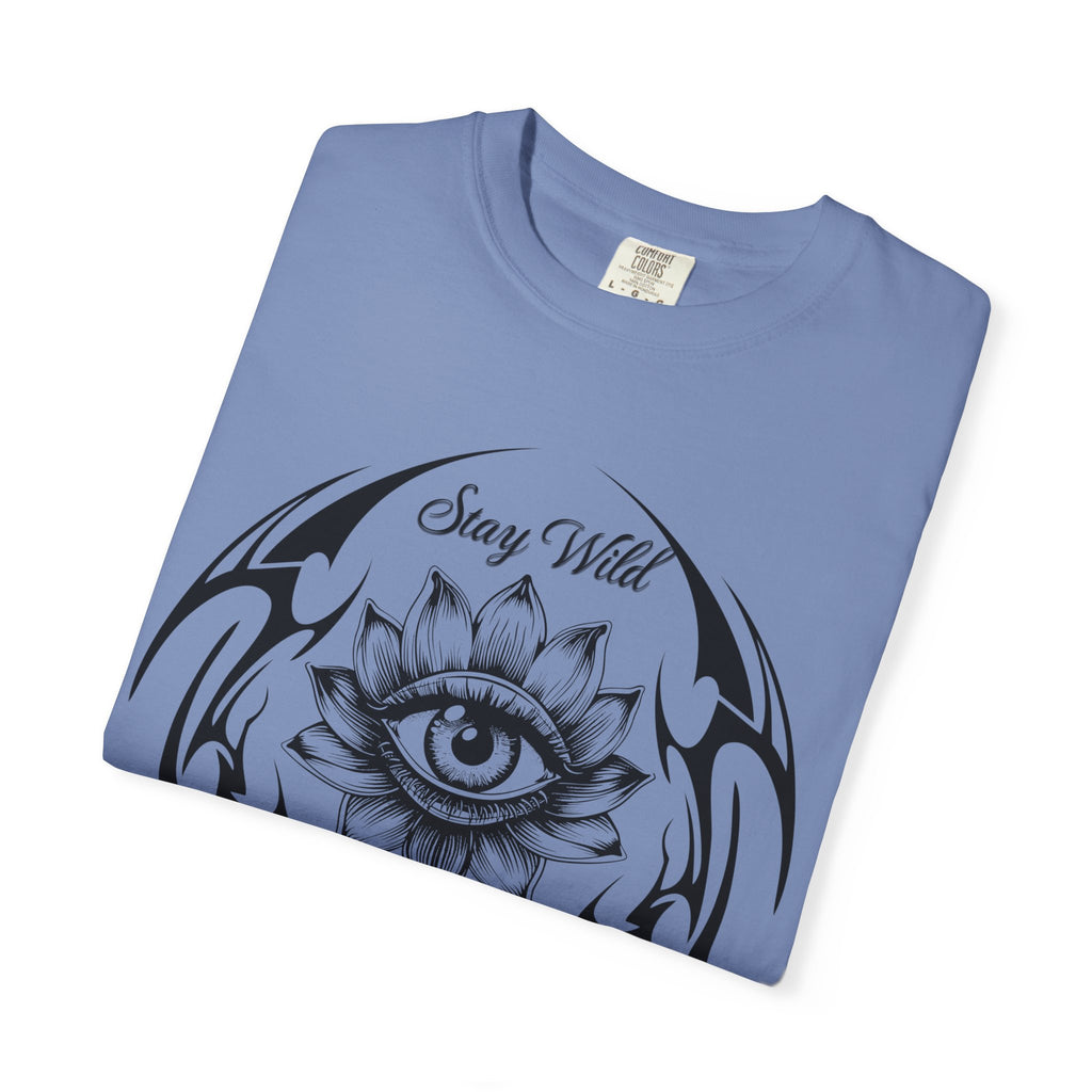 Lotus Eye Graphic T-Shirt — Cybergoth / Cyberpunk Floral Tee