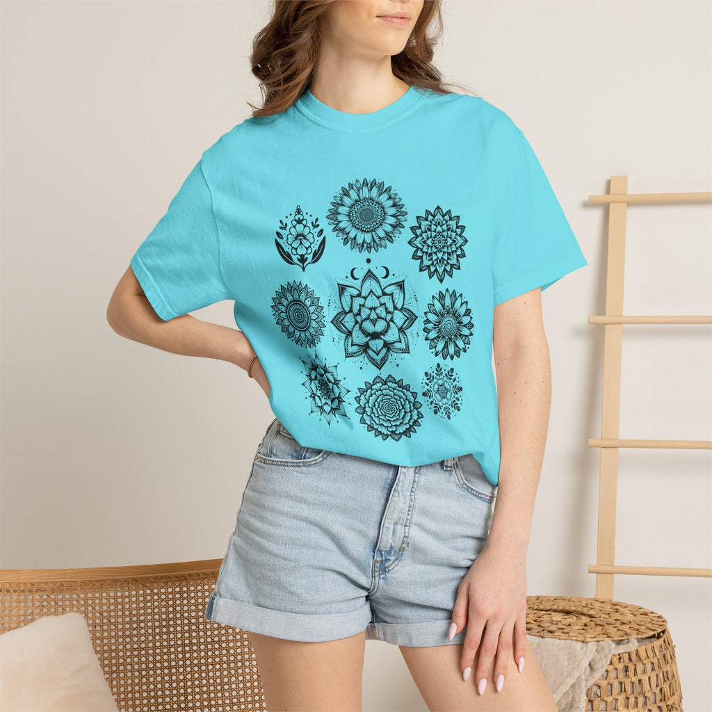 Boho Flower Collage T-Shirt - Floral Graphic Tee
