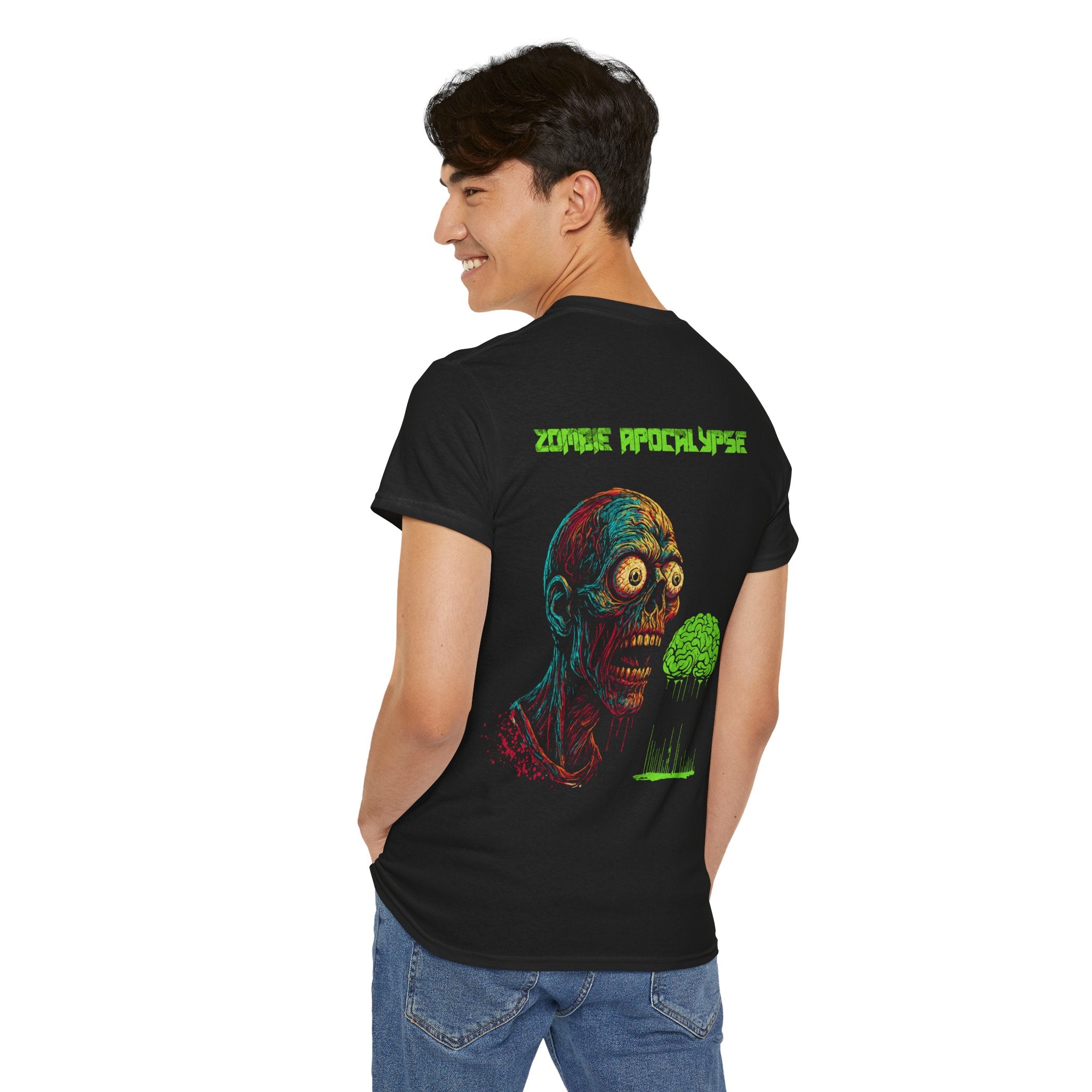 Zombie Apocalypse Tee — Horror Halloween Graphic T-Shirt - Raver T-Shirt - Midnight Eye, LLC