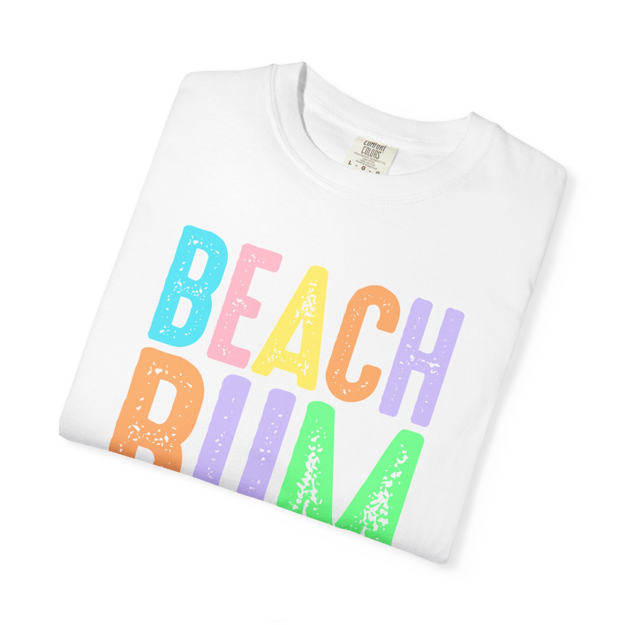 Beach Bum Summer T-Shirt — Bright Colorful Beach Tee - Midnight Eye, LLC