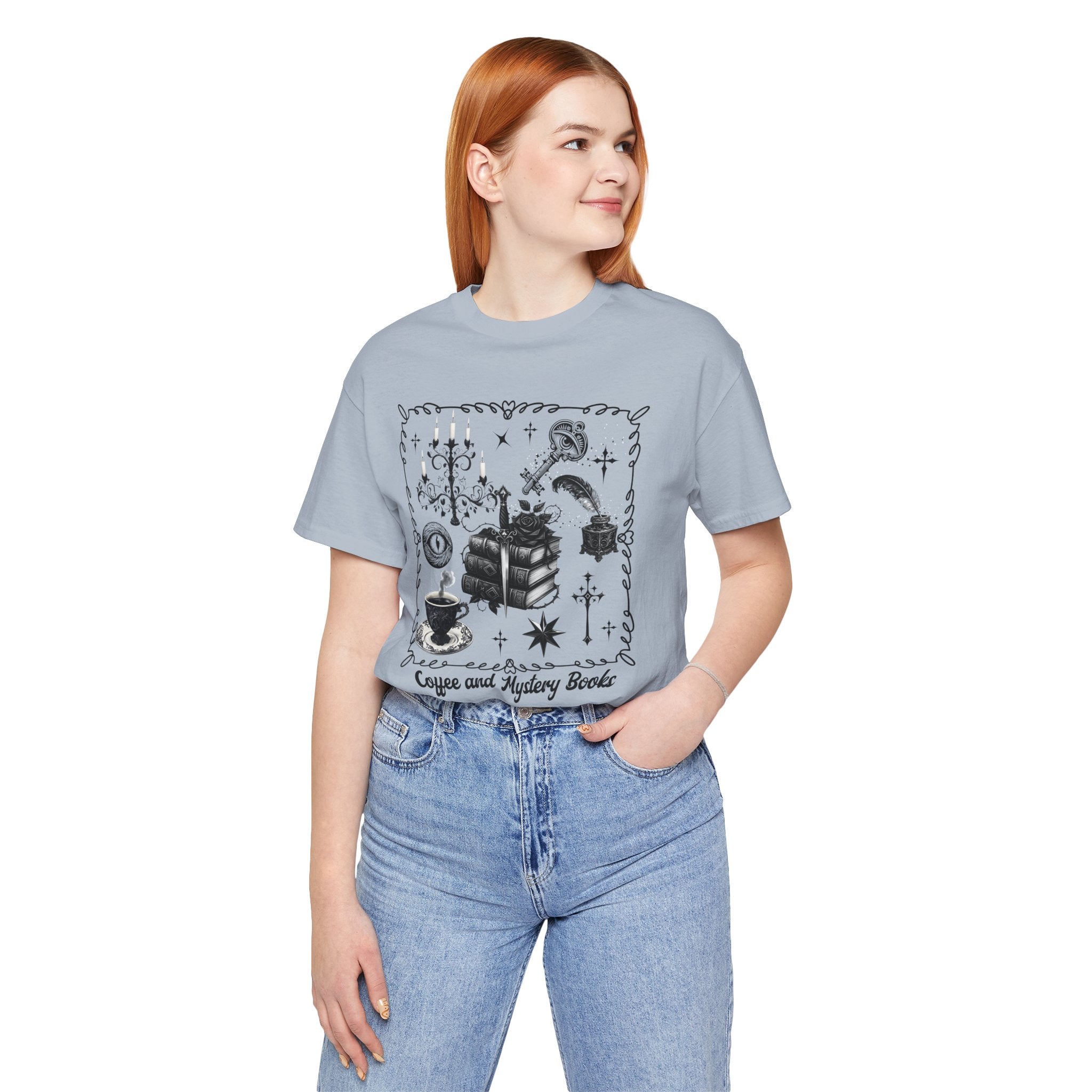 Mystic Reading Tee — "Reading and Mystery Books" Graphic T-Shirt