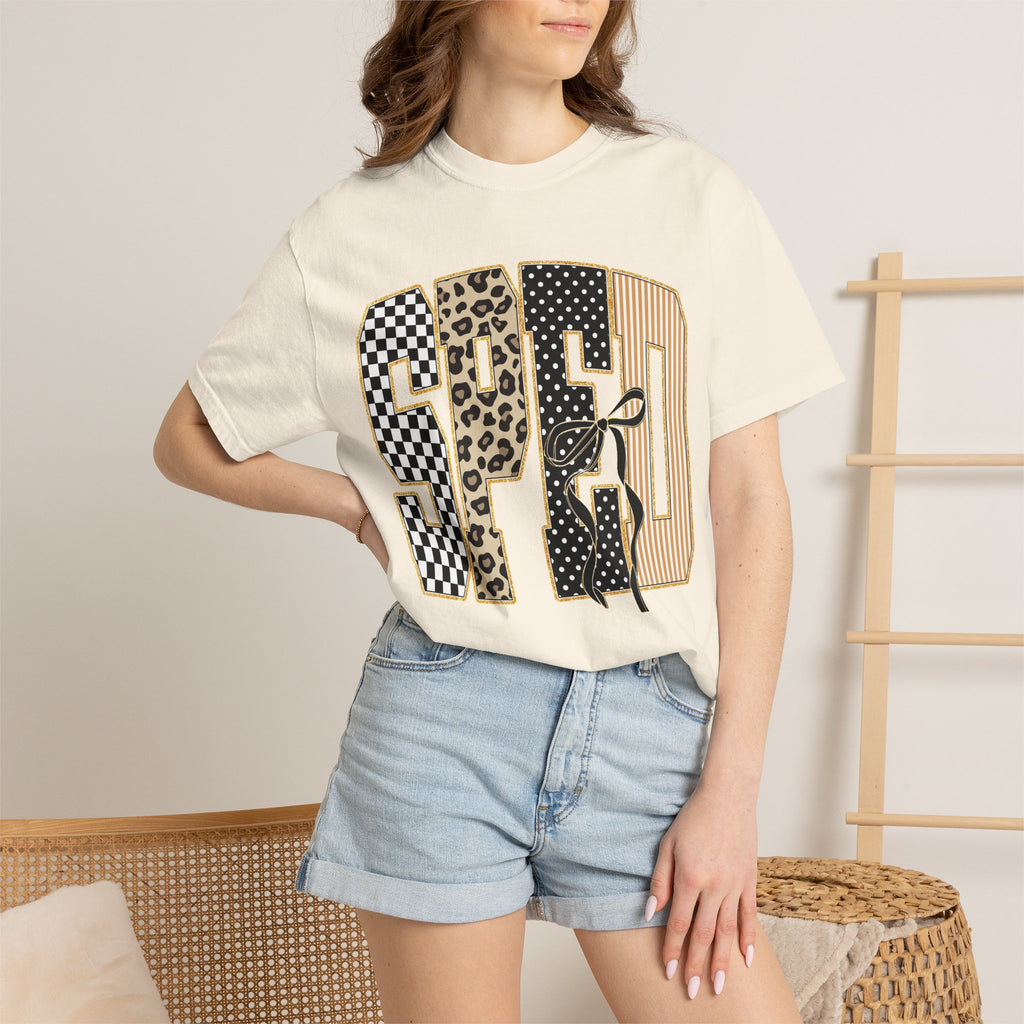 T-Shirt — Special Education Leopard & Checker Graphic Tee