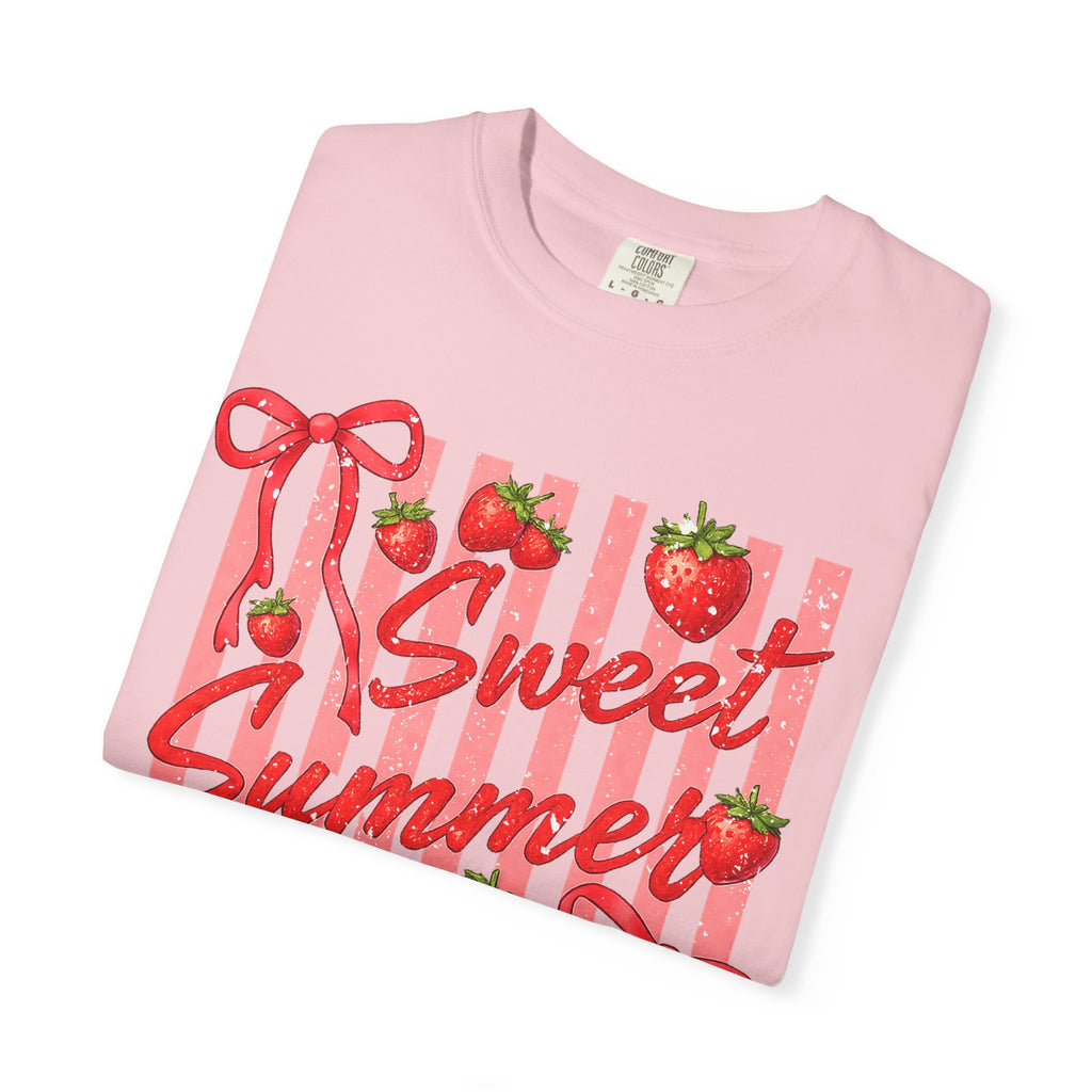 Sweet Summer Time Strawberry Graphic T-Shirt - Cute Summer T-Shirt - Fruit Tee. Midnight Eye, LLC 