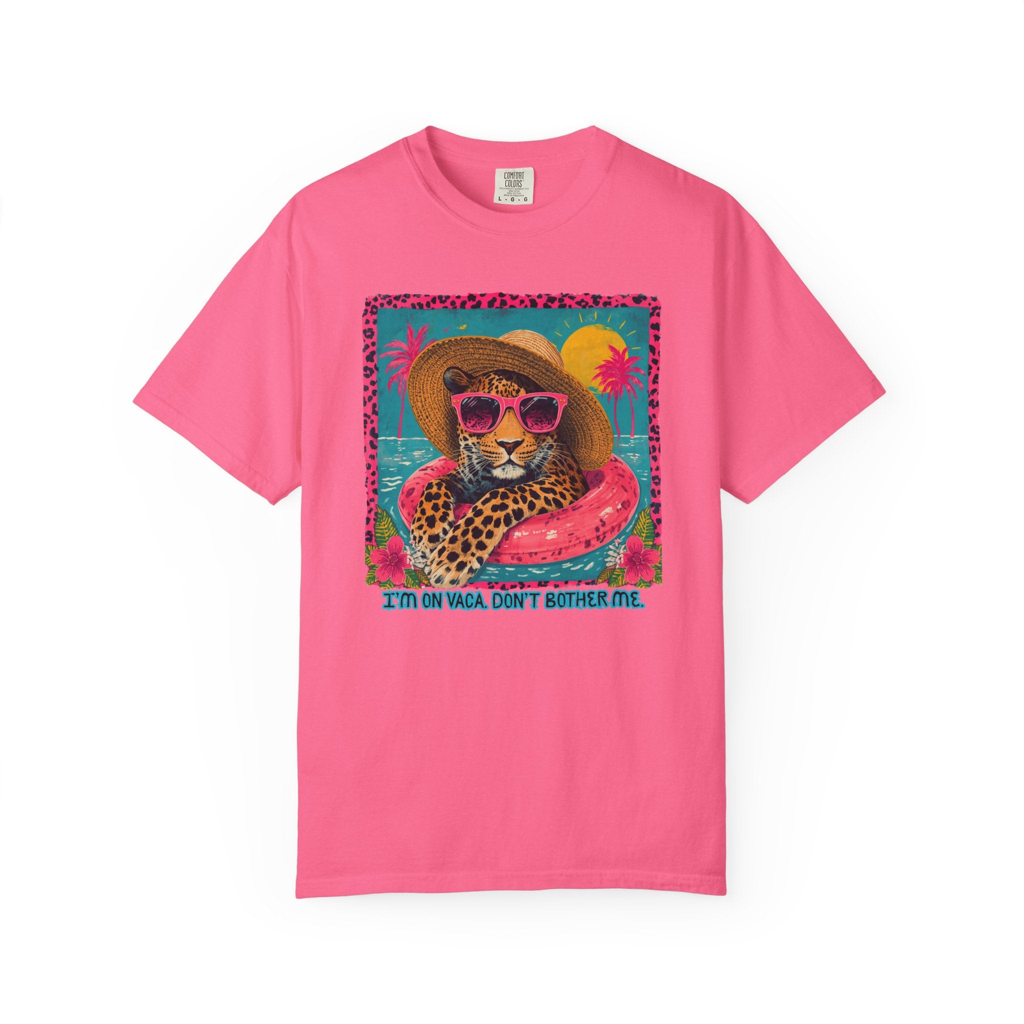T-Shirt — Tropical Leopard in Sunglasses Summer Graphic - Sassy Vacation T-Shirt