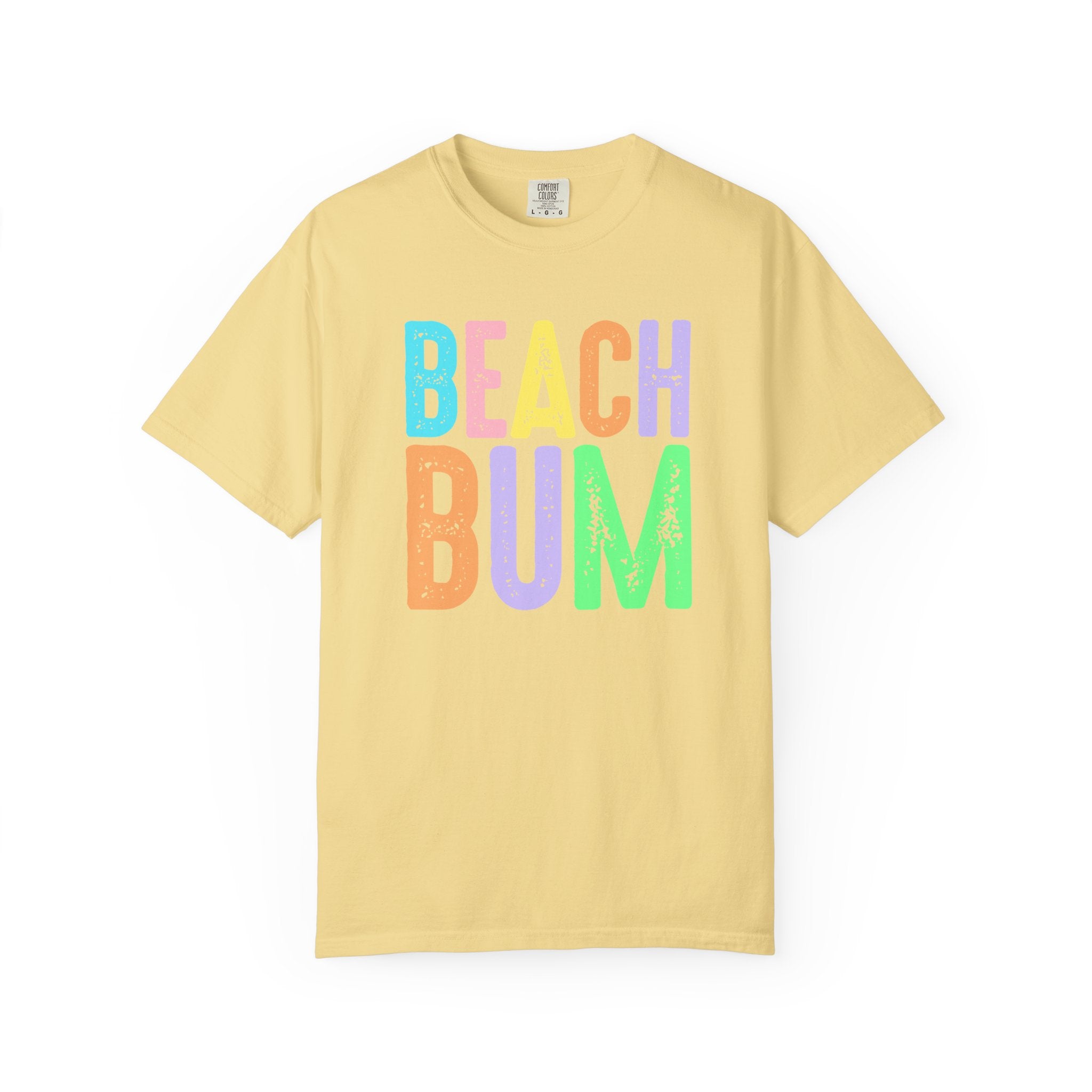 Beach Bum Summer T-Shirt — Bright Colorful Beach Tee - Midnight Eye, LLC