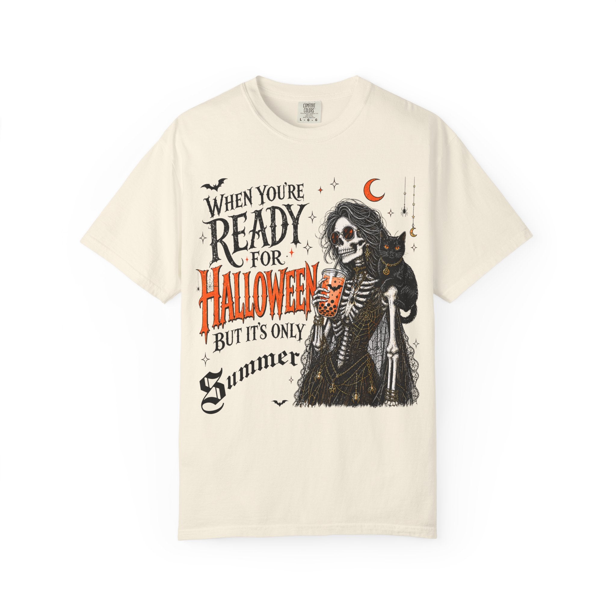 Halloween-Ready Grim Reaper T-Shirt – “When You’re Ready for Halloween but It’s Only Summer”